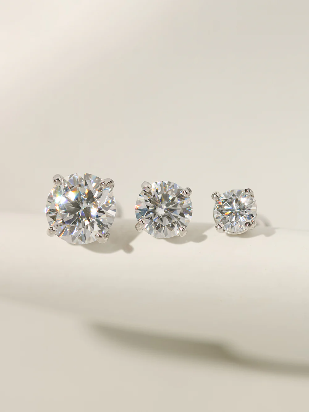 14K Gold 4 Pronged Moissanite Cartilage Earring 20G18G16G - Image 5