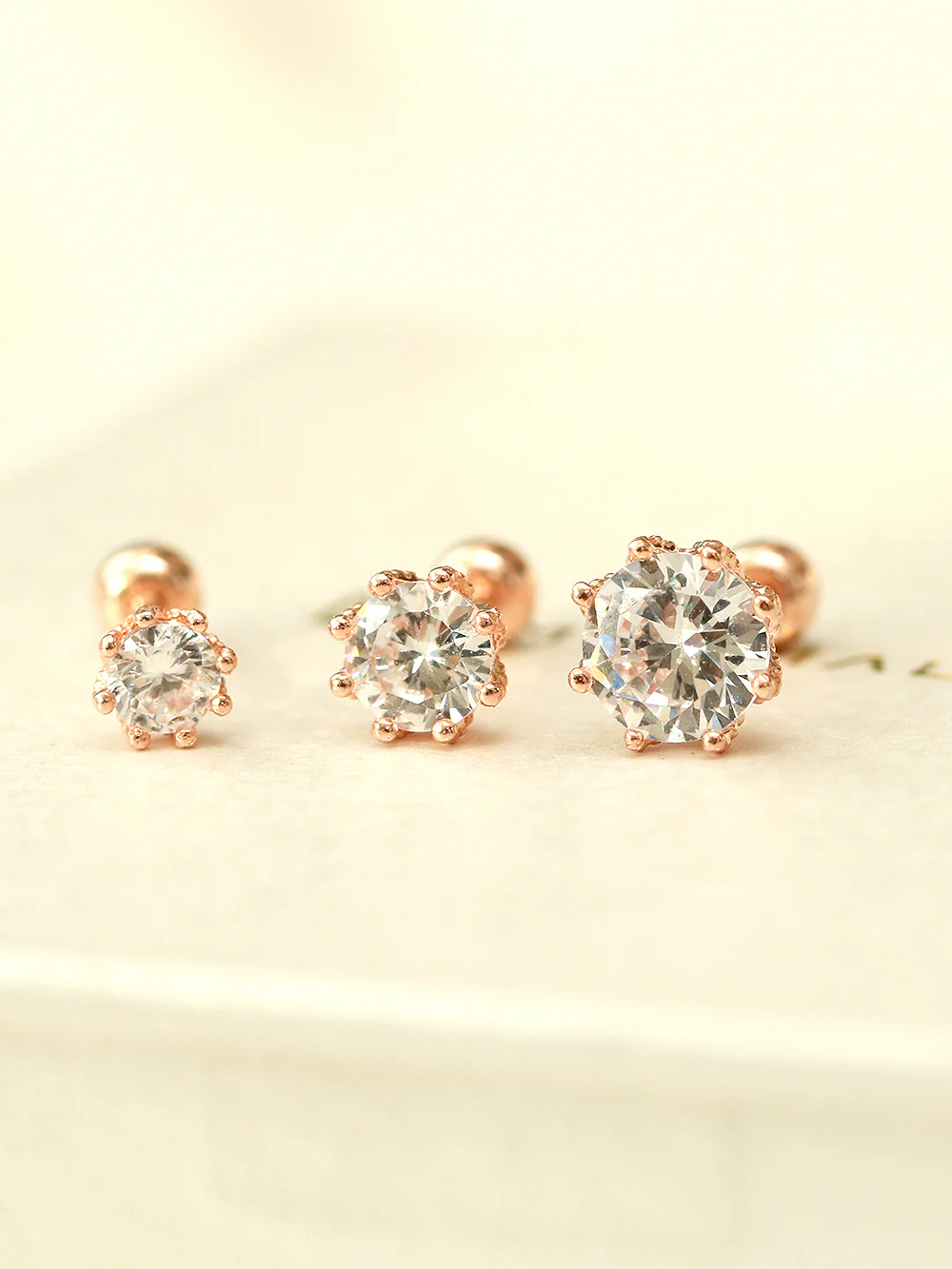 14K Gold Antique Cubic Cartilage Earring 20G18G - Image 2