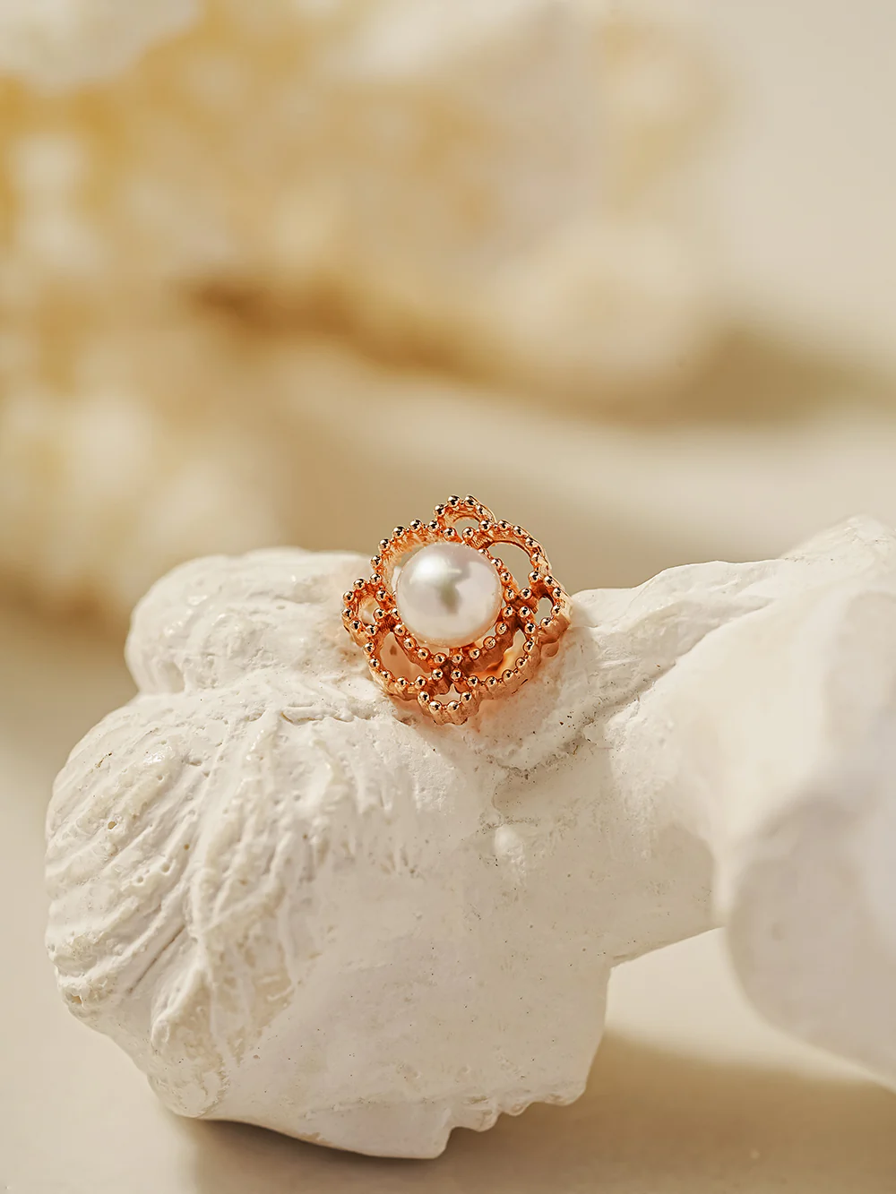 14K Gold Antique Pearl Cartilage Earring 18G16G - Image 9