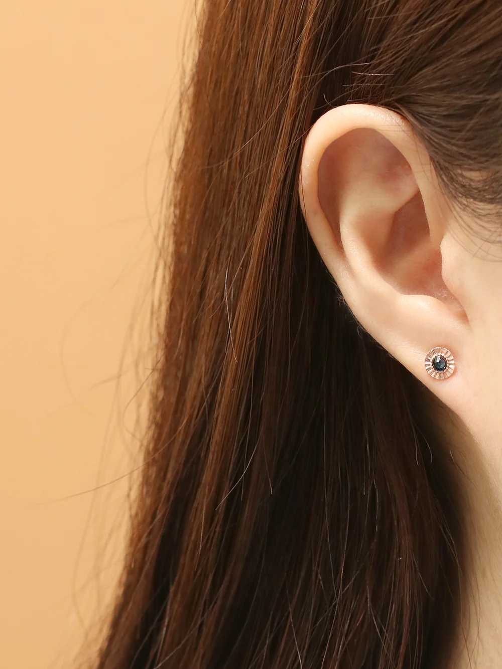 14K Gold Antique Stone Cartilage Earring 20G18G16G - Image 8