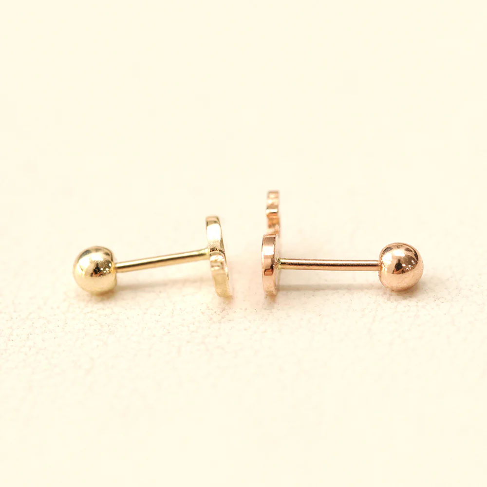 14K Gold Baby Whale Cartilage Earring 20G18G16G - Image 8