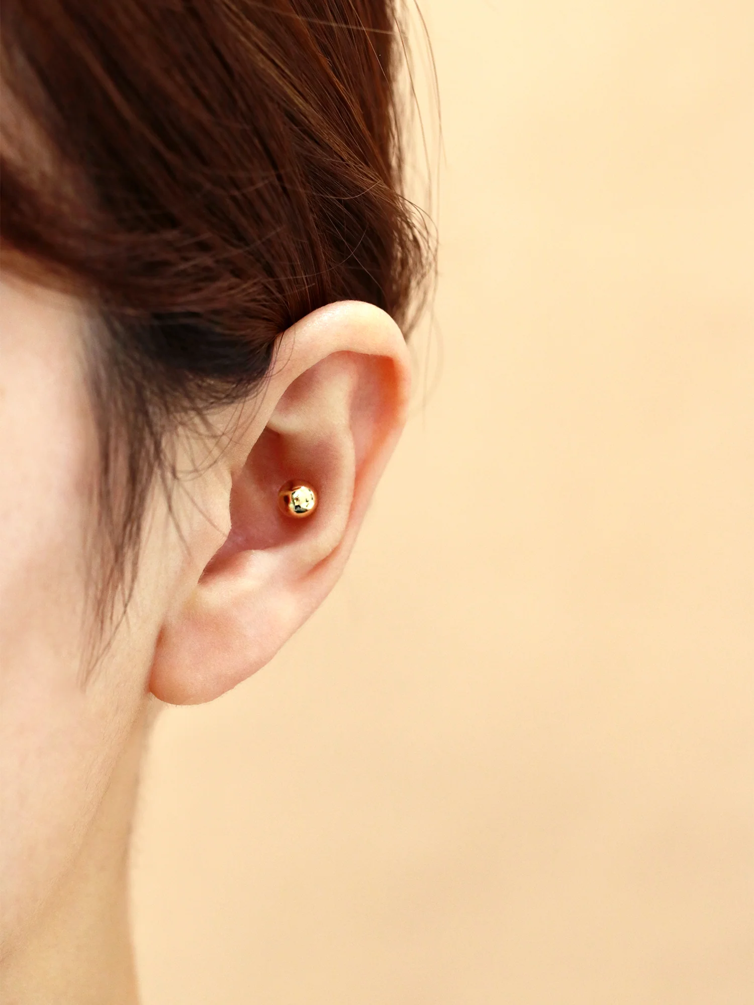 14K Gold Ball Cartilage Earring 2mm/2.5mm/3mm/4mm/5mm/6mm 20G - Image 15