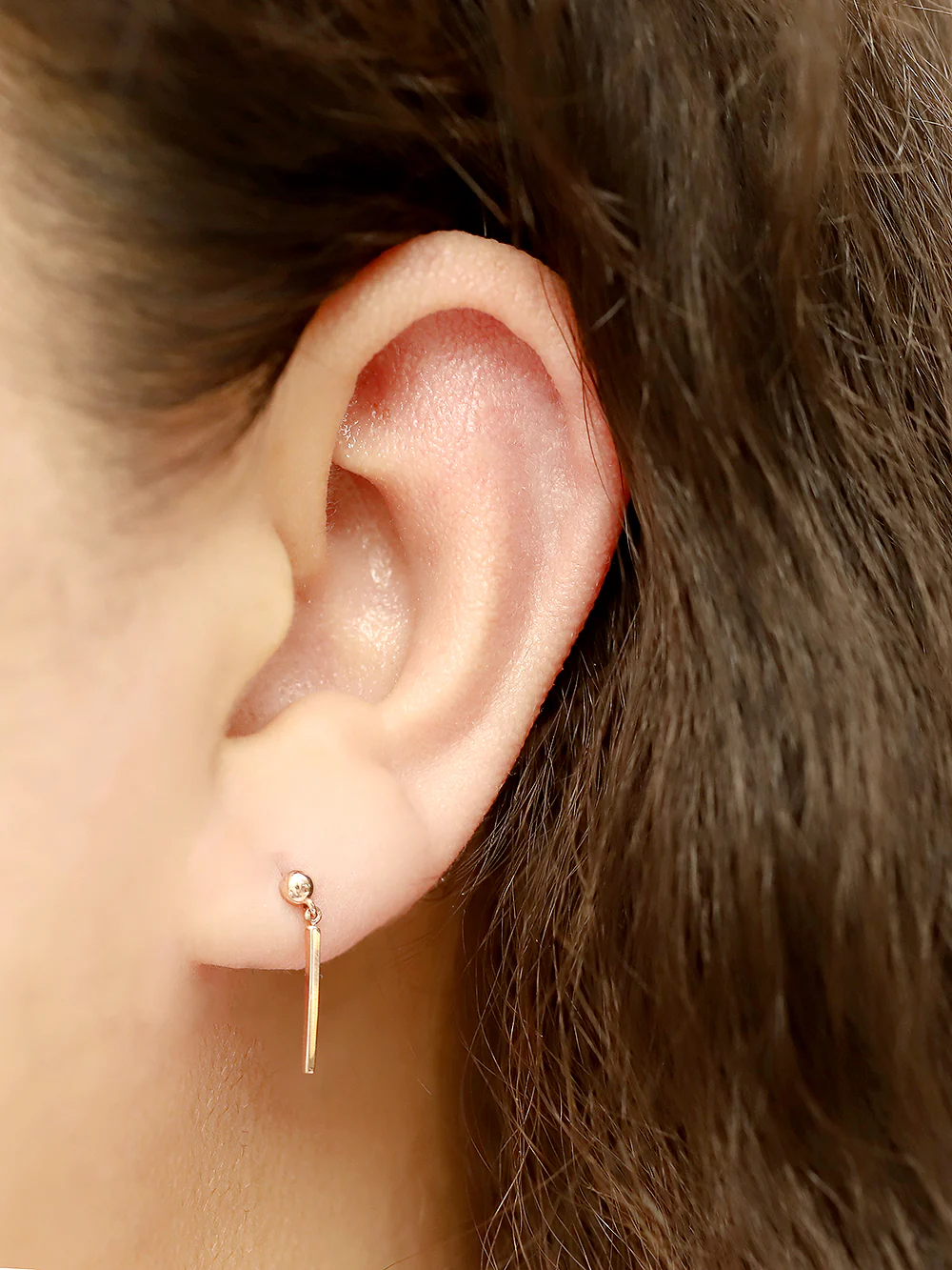 14K Gold Ball Long Stick Cartilage Earring 20G18G16G - Image 7