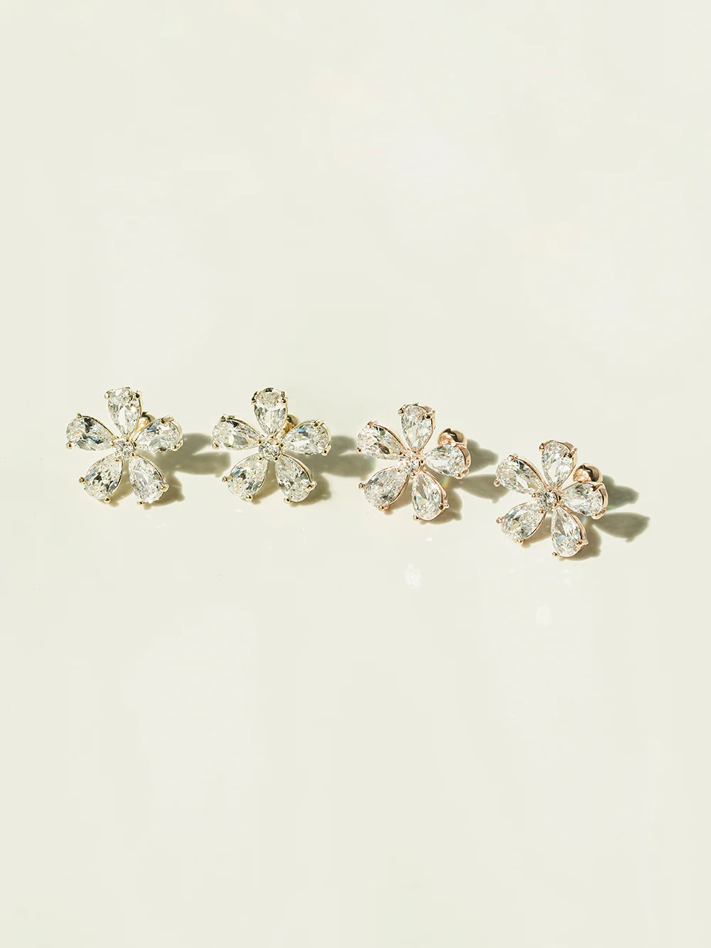 14K Gold Big Flower Cubic Cartilage Earring 20G18G16G - Image 7