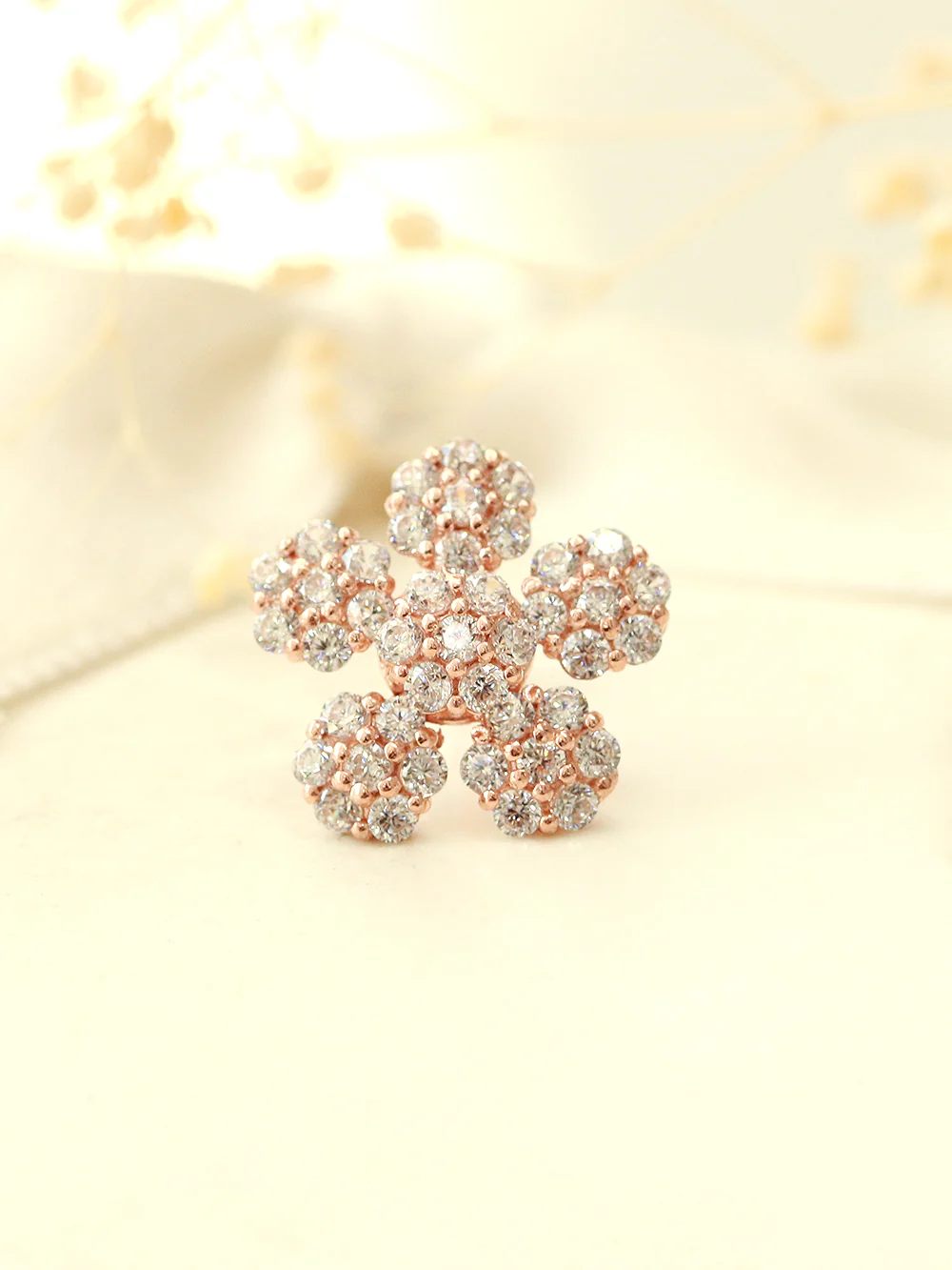 14K Gold Big Flower Cartilage Earring 18G16G - Image 10