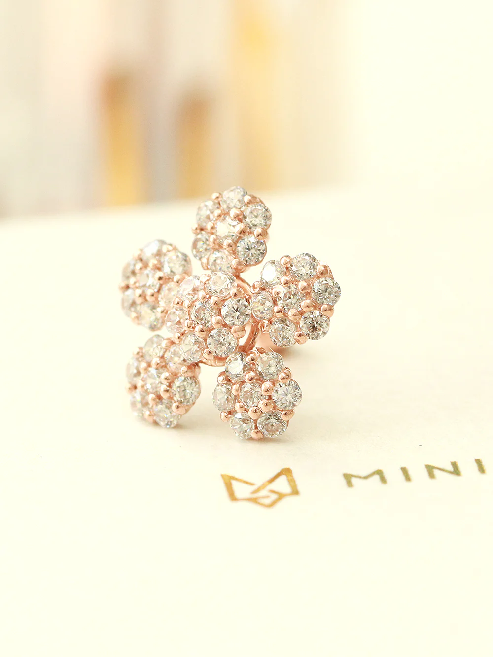 14K Gold Big Flower Cartilage Earring 18G16G - Image 5