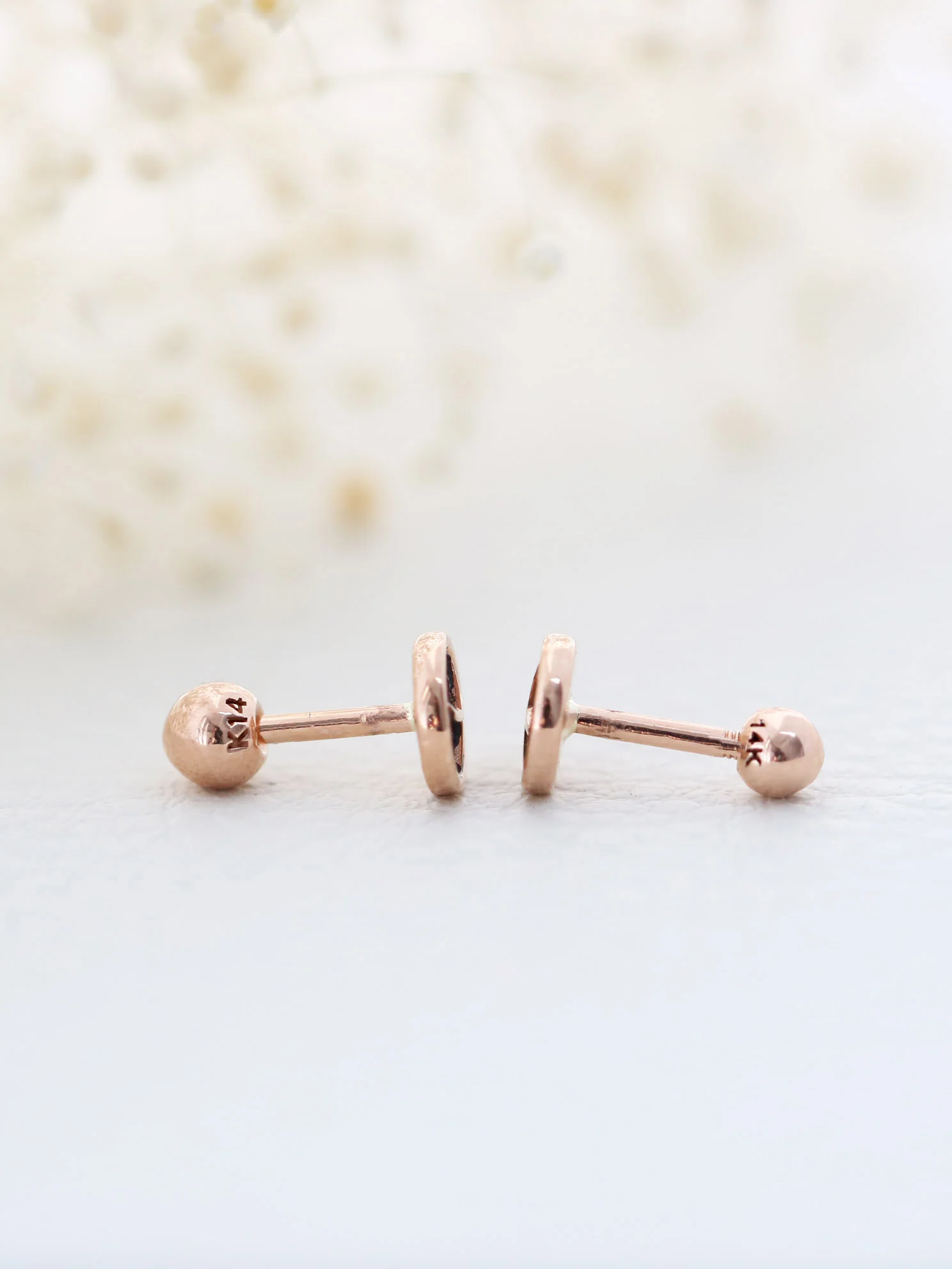 14K Gold Black Round Cartilage Earring 18G16G - Image 6