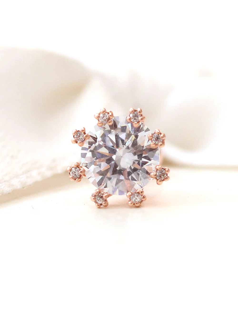 14K Gold Bling Crystal Cubic Cartilage Earring 18G16G - Image 10