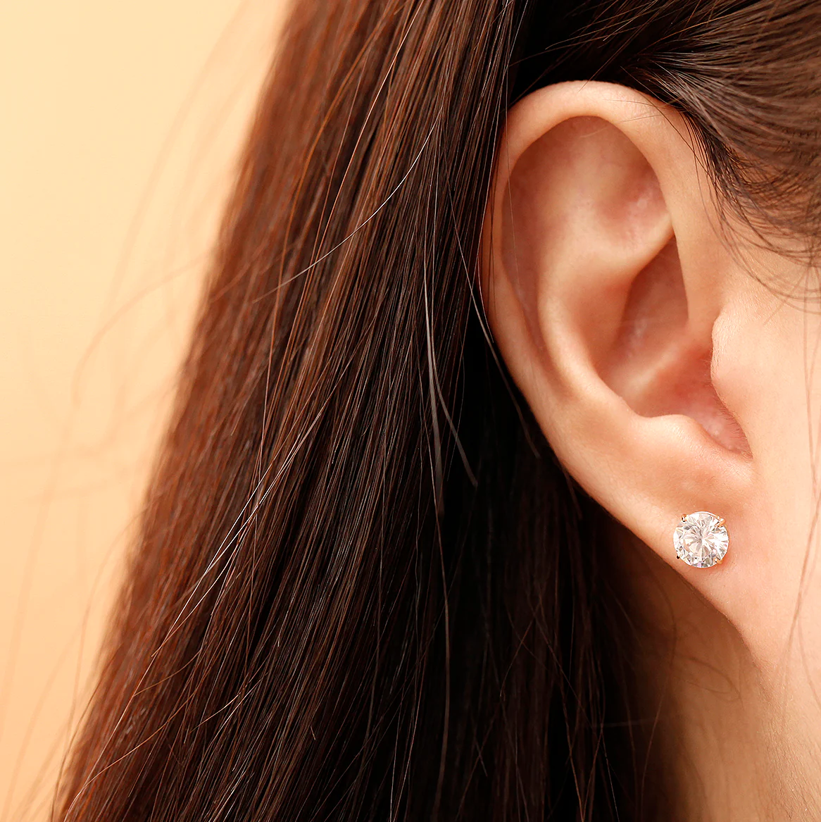 14K Gold Bling Cubic 4 Prong Cartilage Earring 20G - Image 10