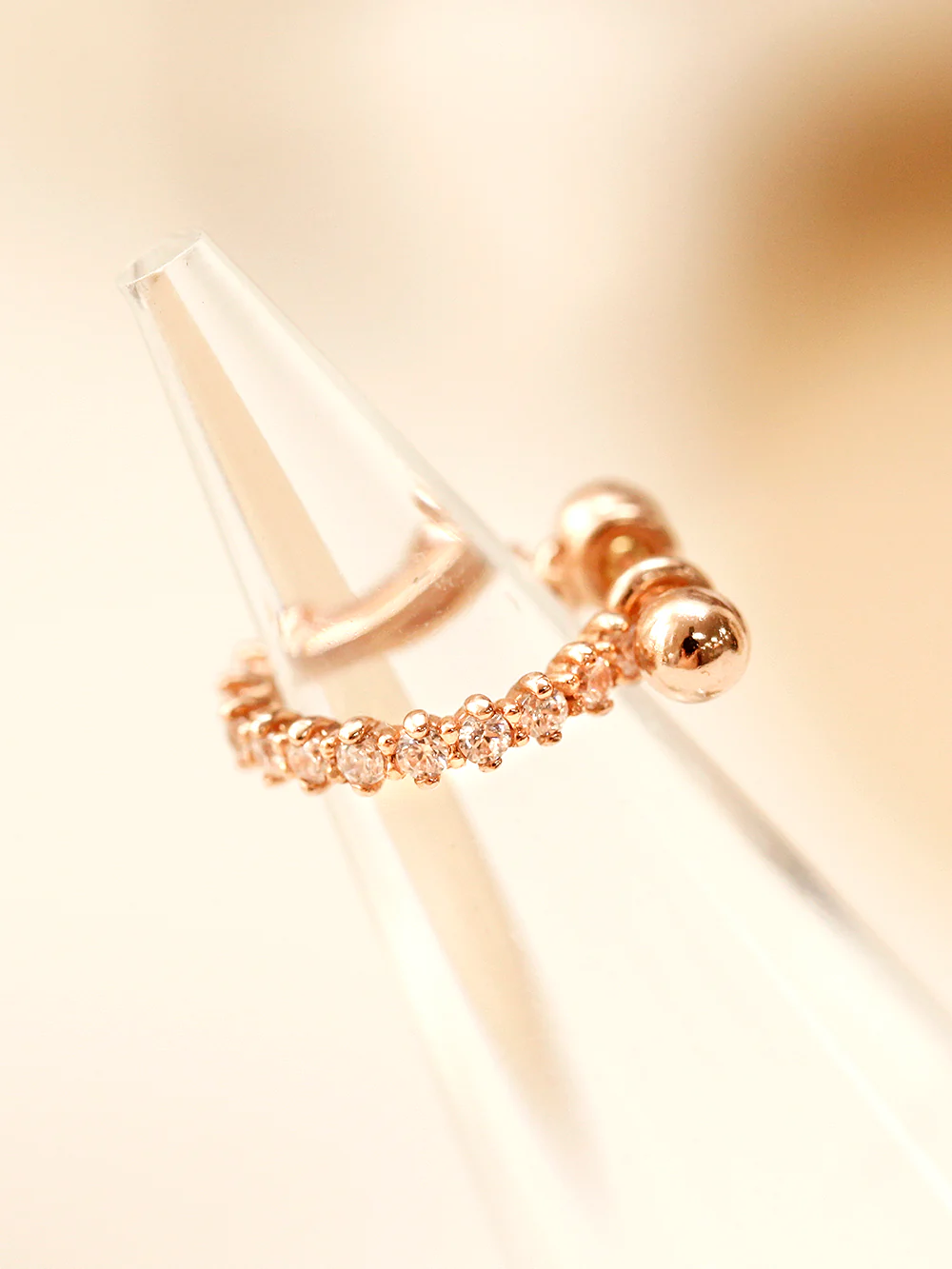 14K Gold Bling Cubic C-Type Conch Piercing - Image 12