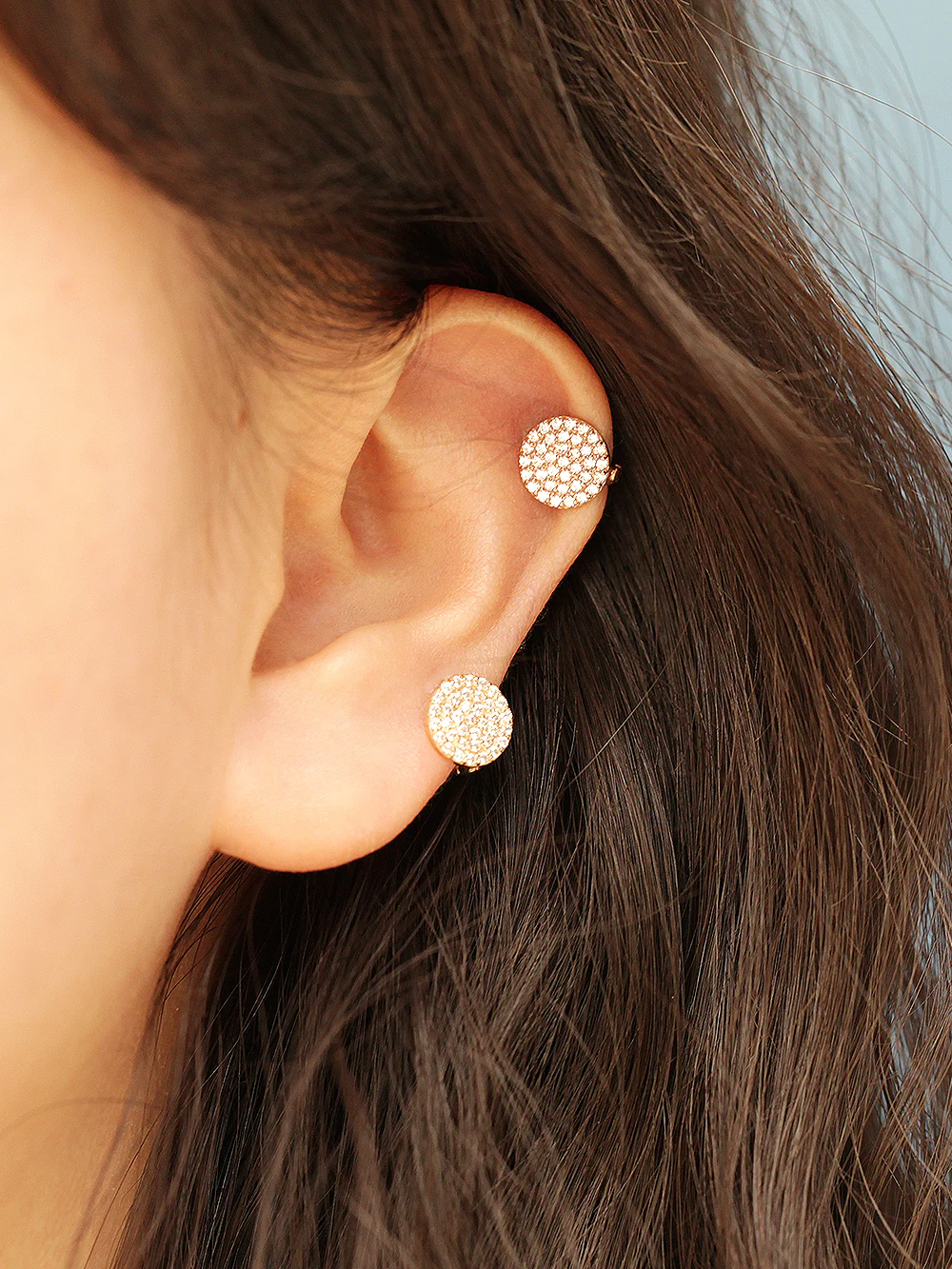 14K Gold Bling Cubic Round Hoop - Image 6