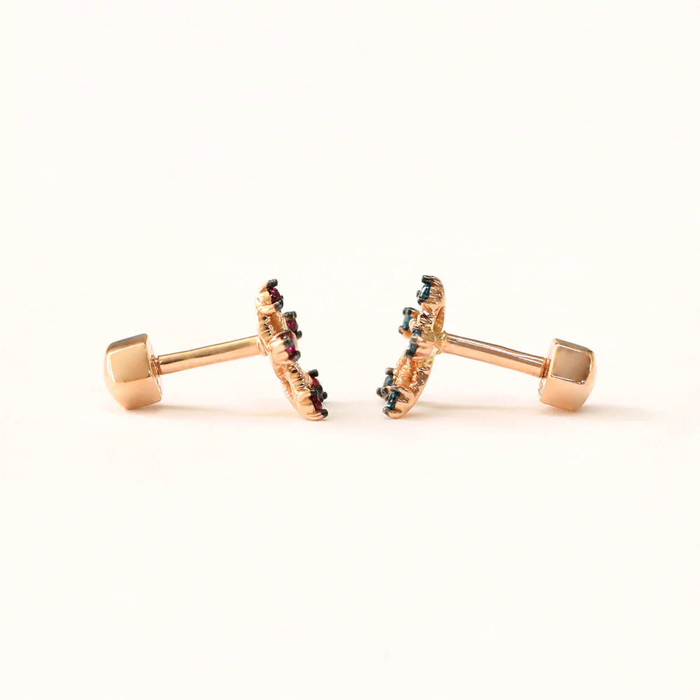 14K Gold Bling Point CZ Star Cartilage Earring 18g - Image 12