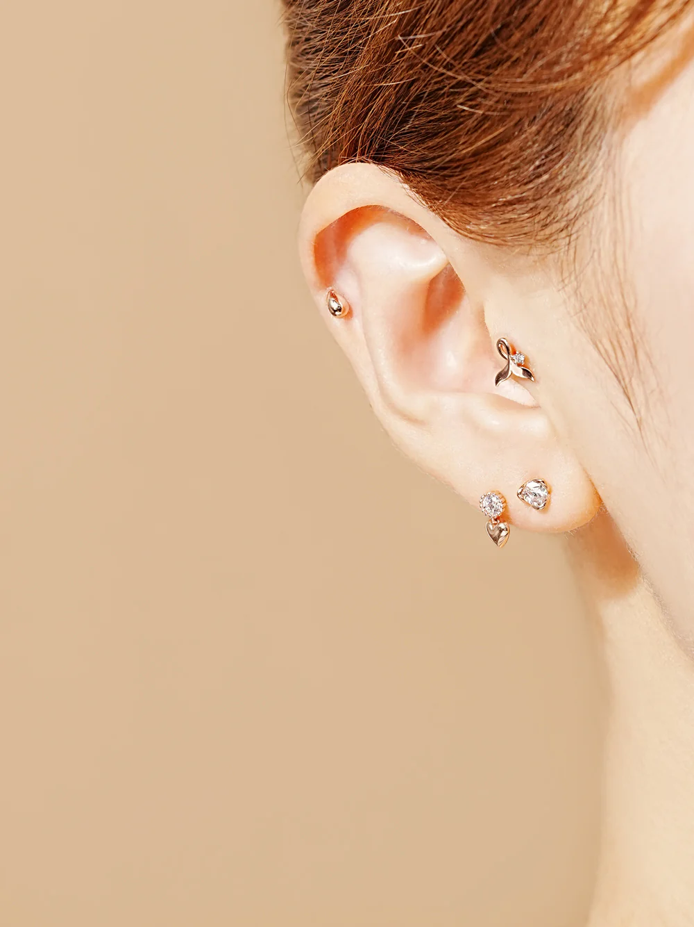 14K Gold Bloom Cubic Cartilage Earring 20G - Image 5
