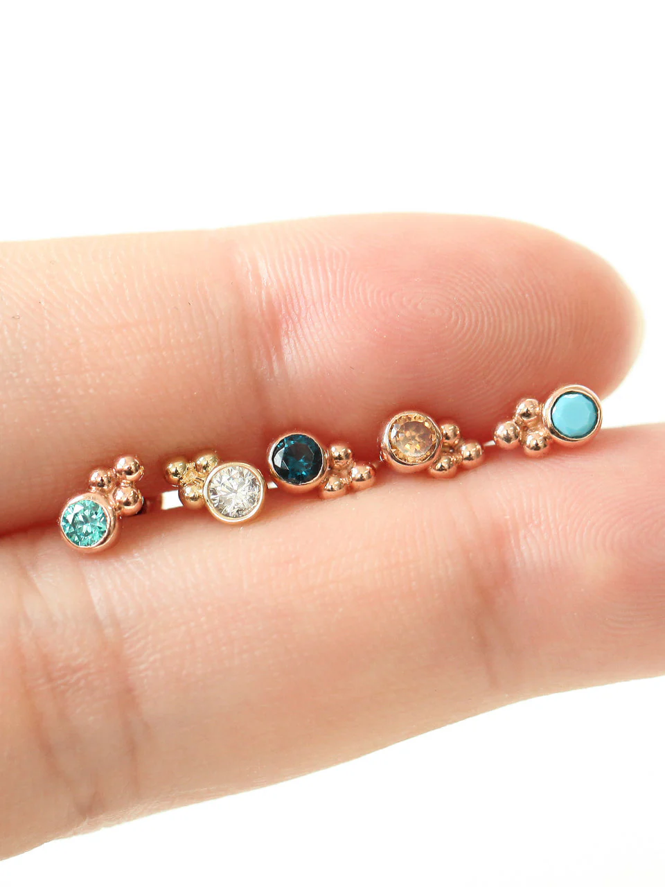 14K Gold Bohemian Cartilage Earring 18G16G - Image 5