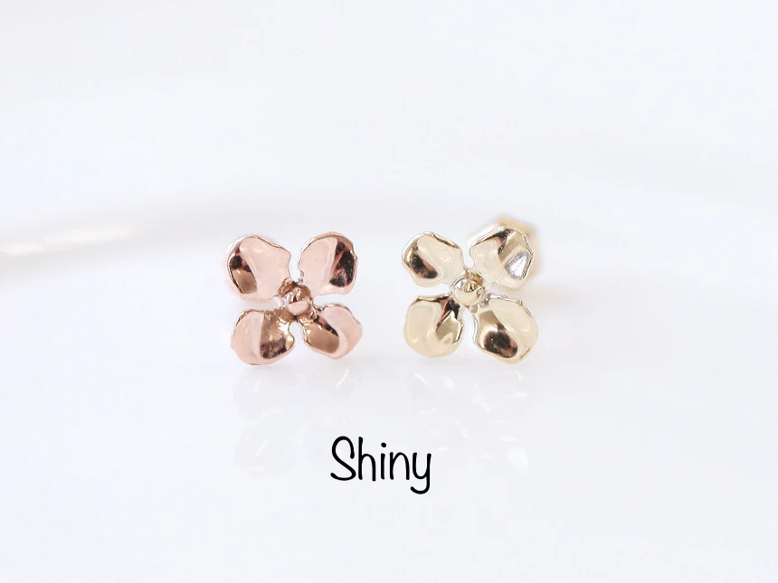 14K Gold Brushed Flower Cartilage Earring 18G16G - Image 11