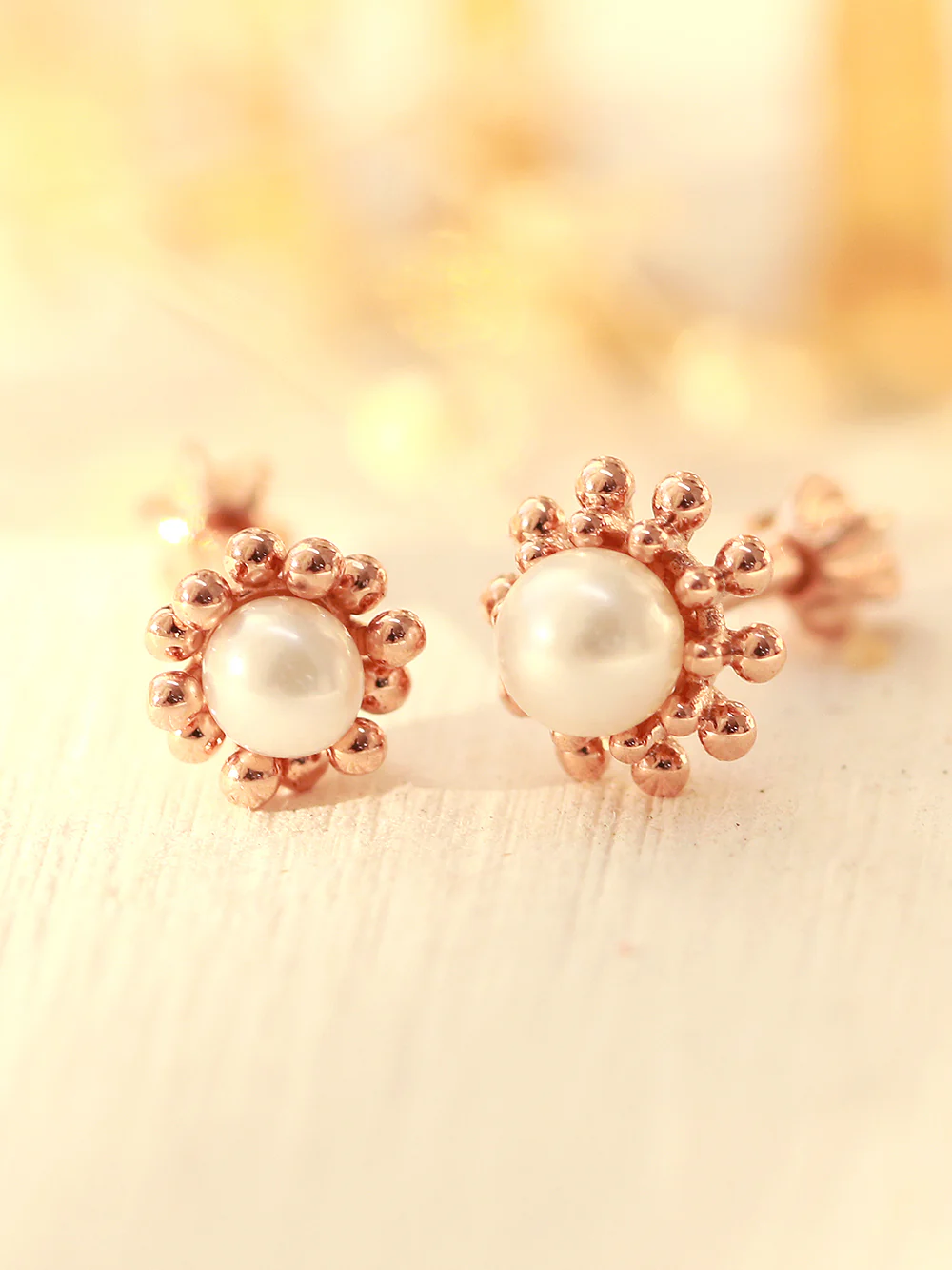 14K Gold Bubble Ball Pearl Cartilage Earring 18G16G - Image 8