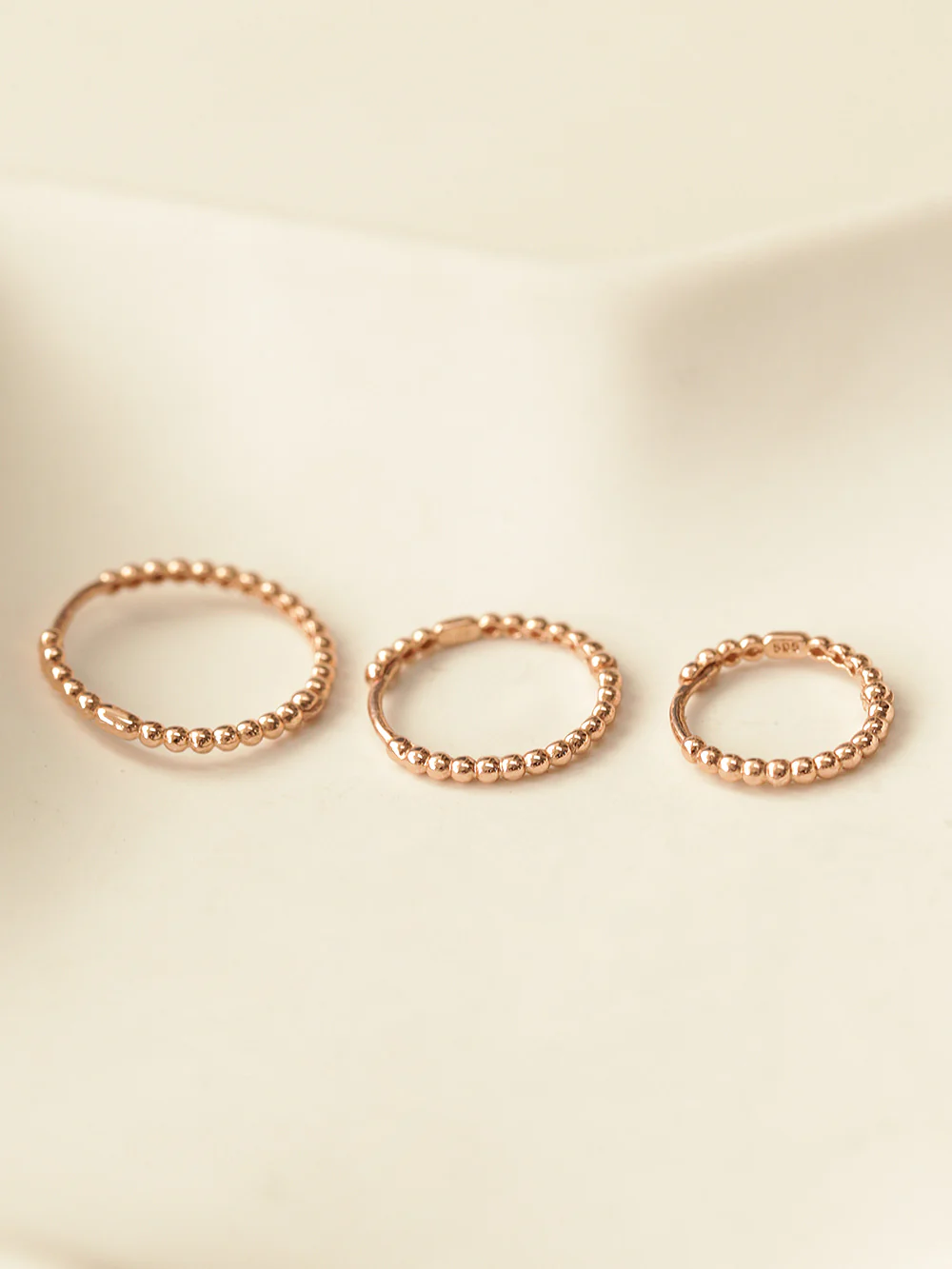 14K Gold Bubble Hoop Earring S, M, L