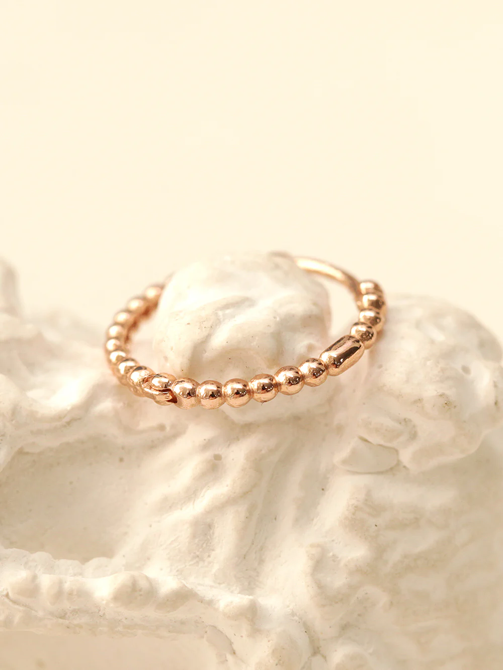 14K Gold Bubble Hoop Earring S, M, L - Image 4
