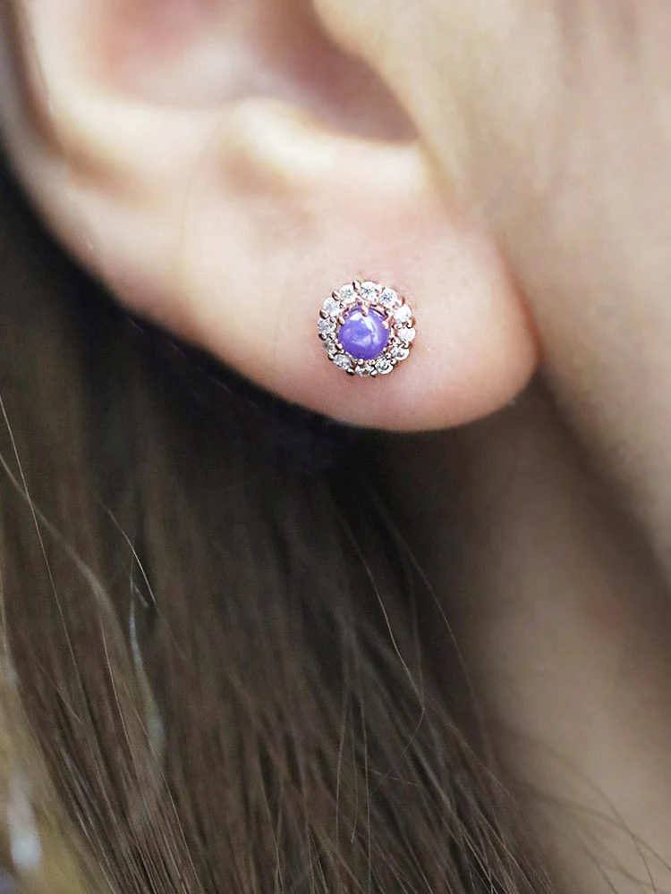14K Gold Candy Cartilage Earring 18G16G - Image 3