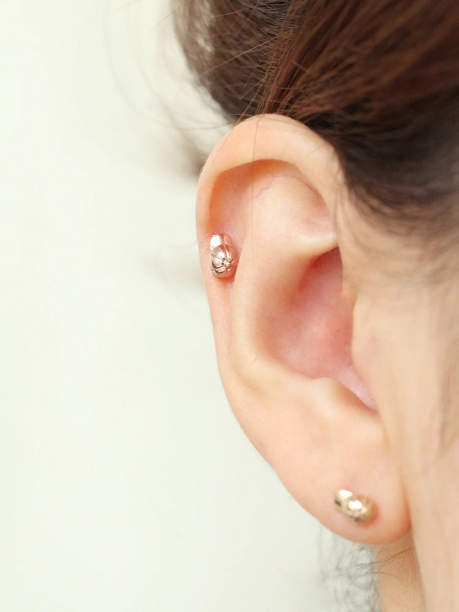 14K Gold Cap Cartilage Earring 18G16G - Image 8