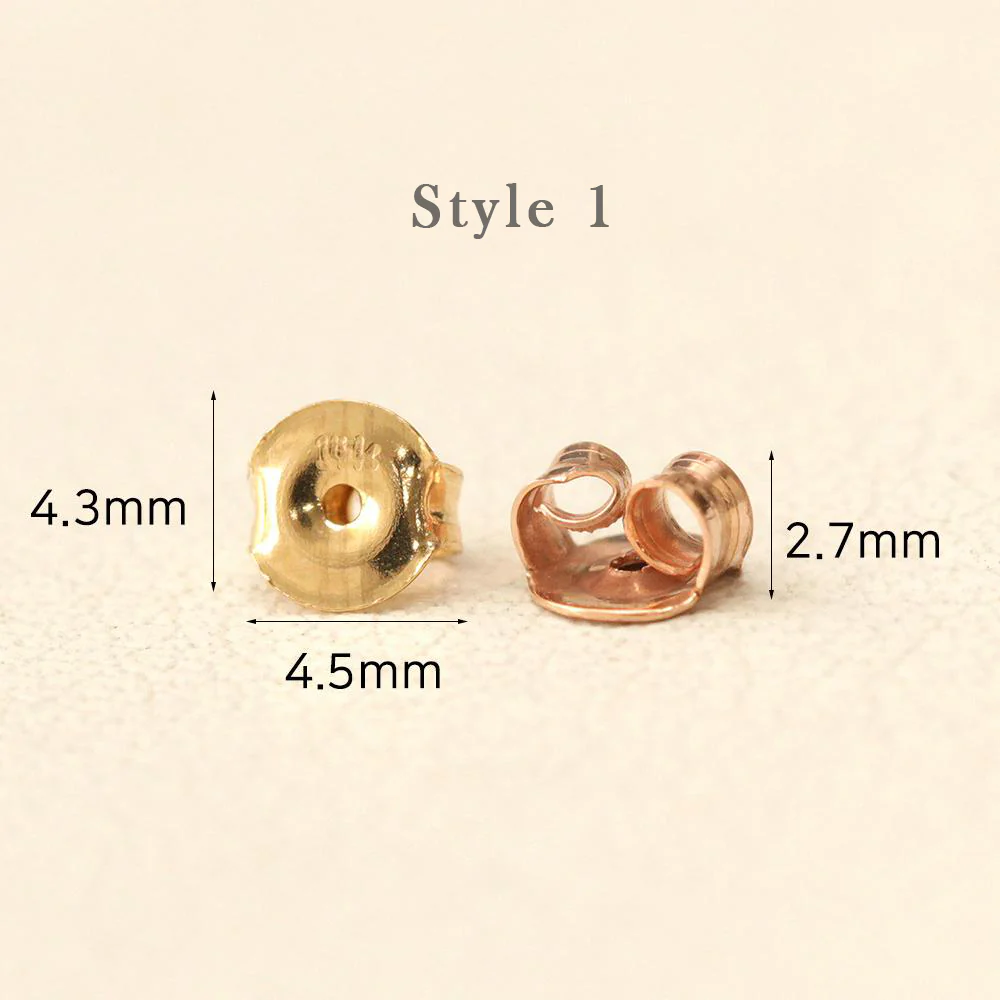 14K Gold Chain Earring Back - Image 10