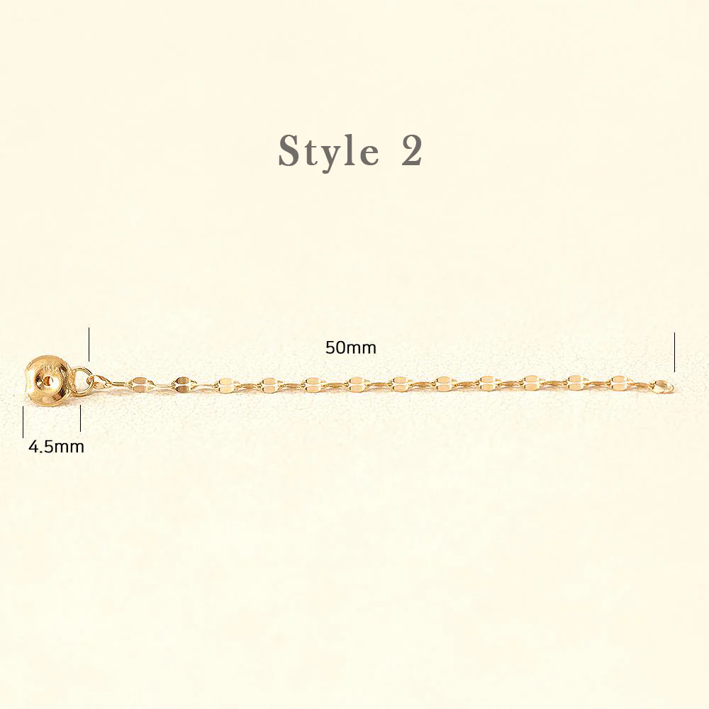 14K Gold Chain Earring Back - Image 11