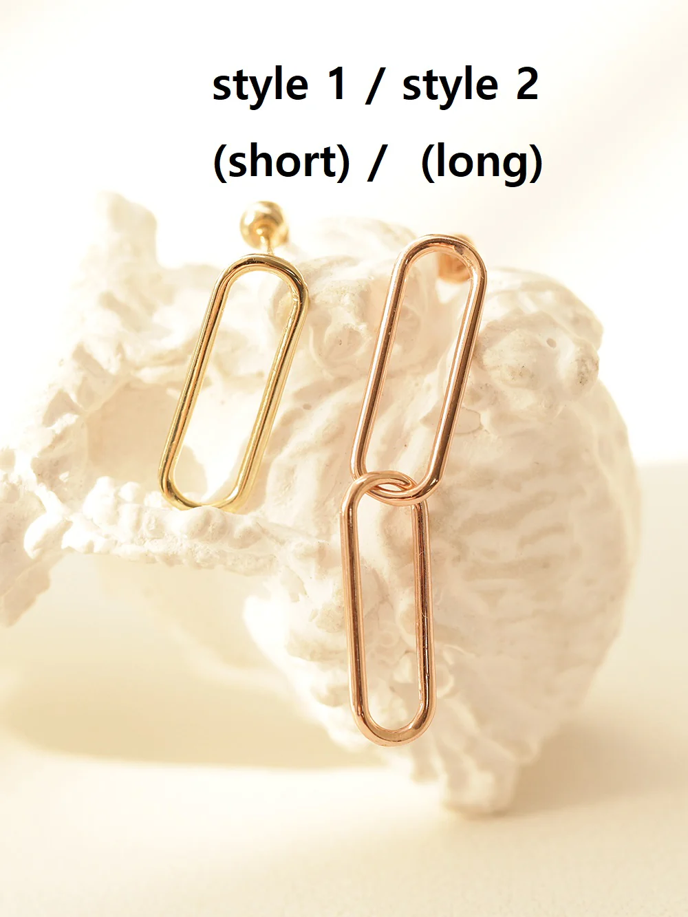 14K Gold Clip Drop Cartilage Earring 20G - Image 4