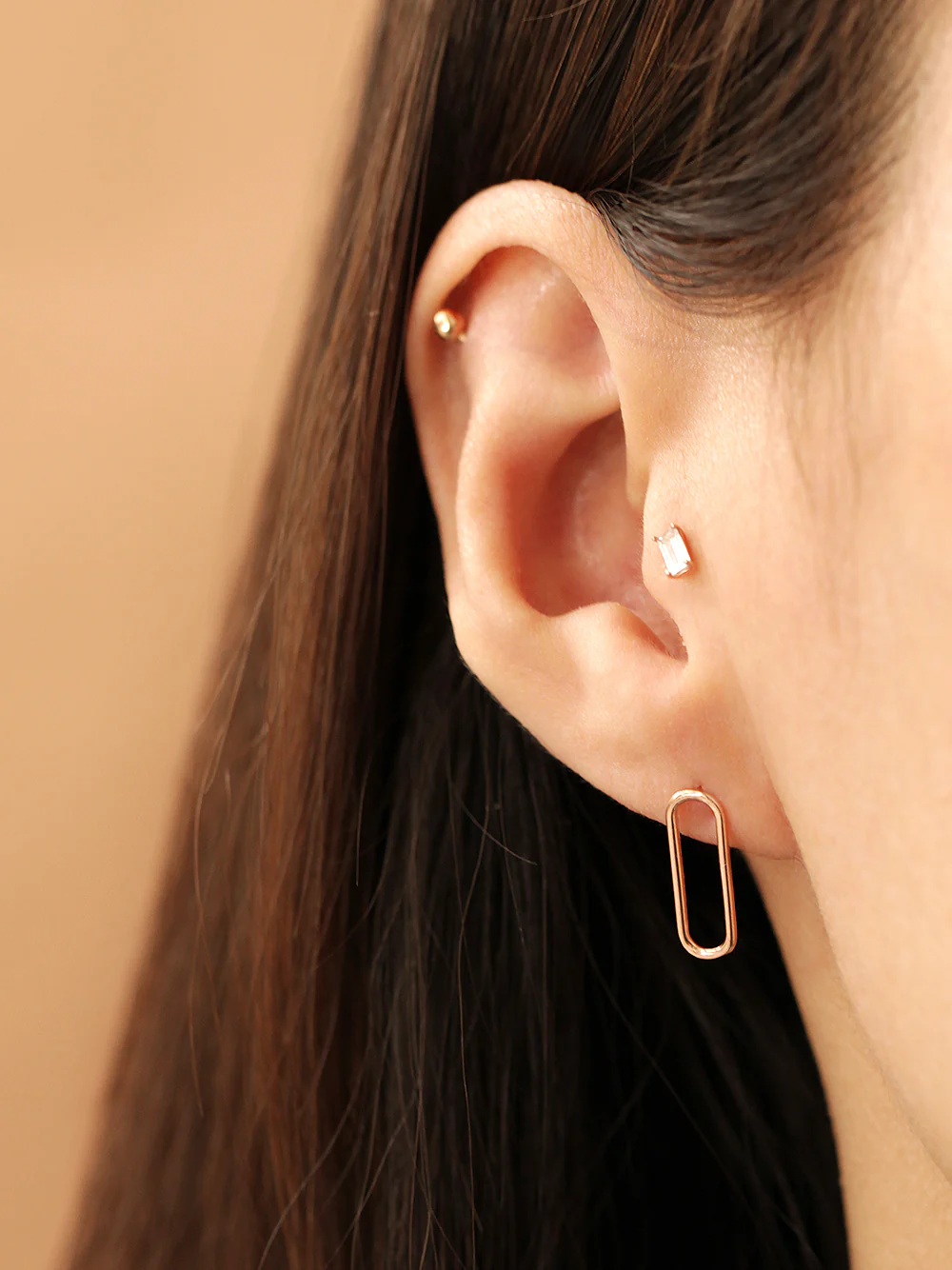 14K Gold Clip Drop Cartilage Earring 20G - Image 8