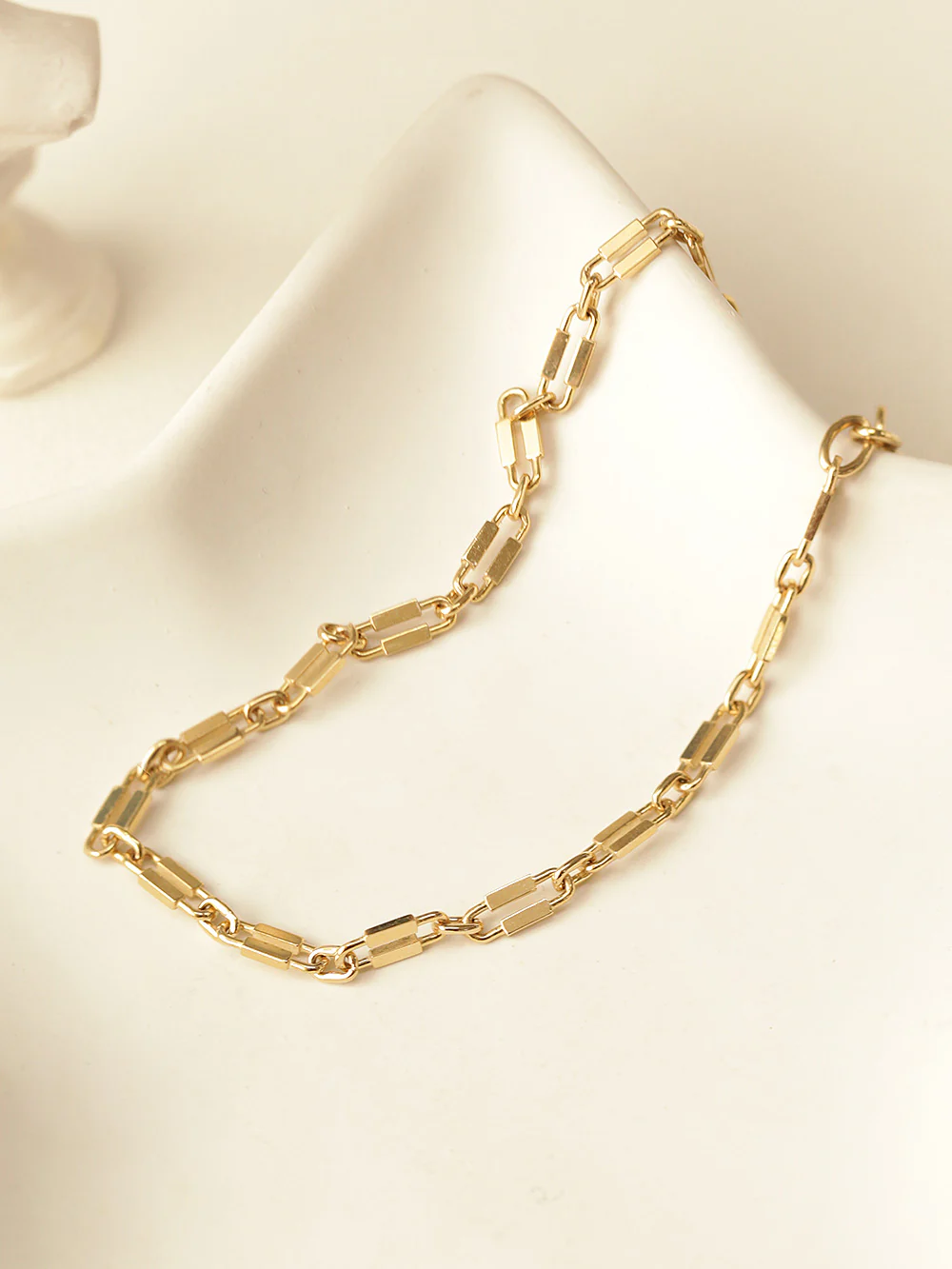 14K Gold Clip Lock Chain Bracelet Anklet - Image 5