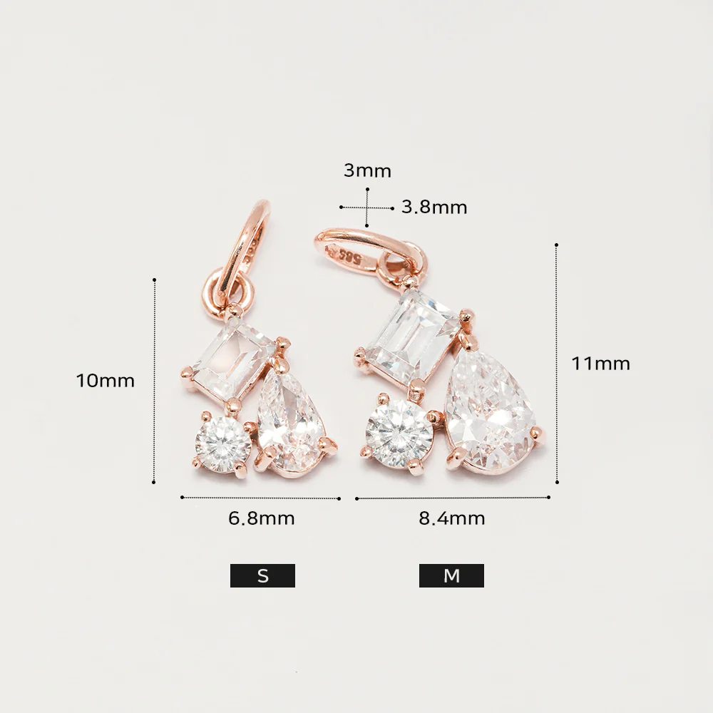 14K Gold Cluster Cubic Cartilage Earring 20G18G16G - Image 14