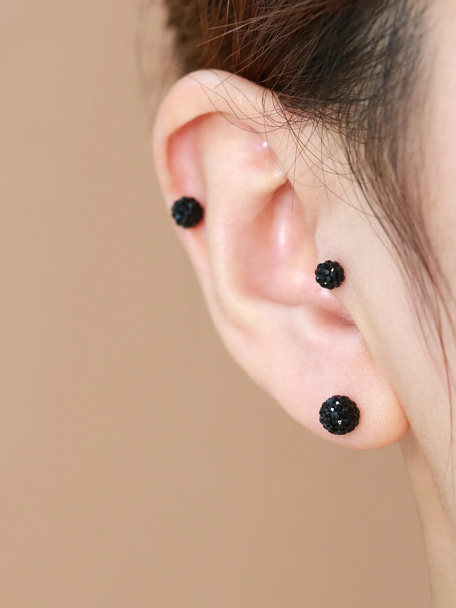 14K Gold Color Cubic Ball Cartilage Earring 20G - Image 6