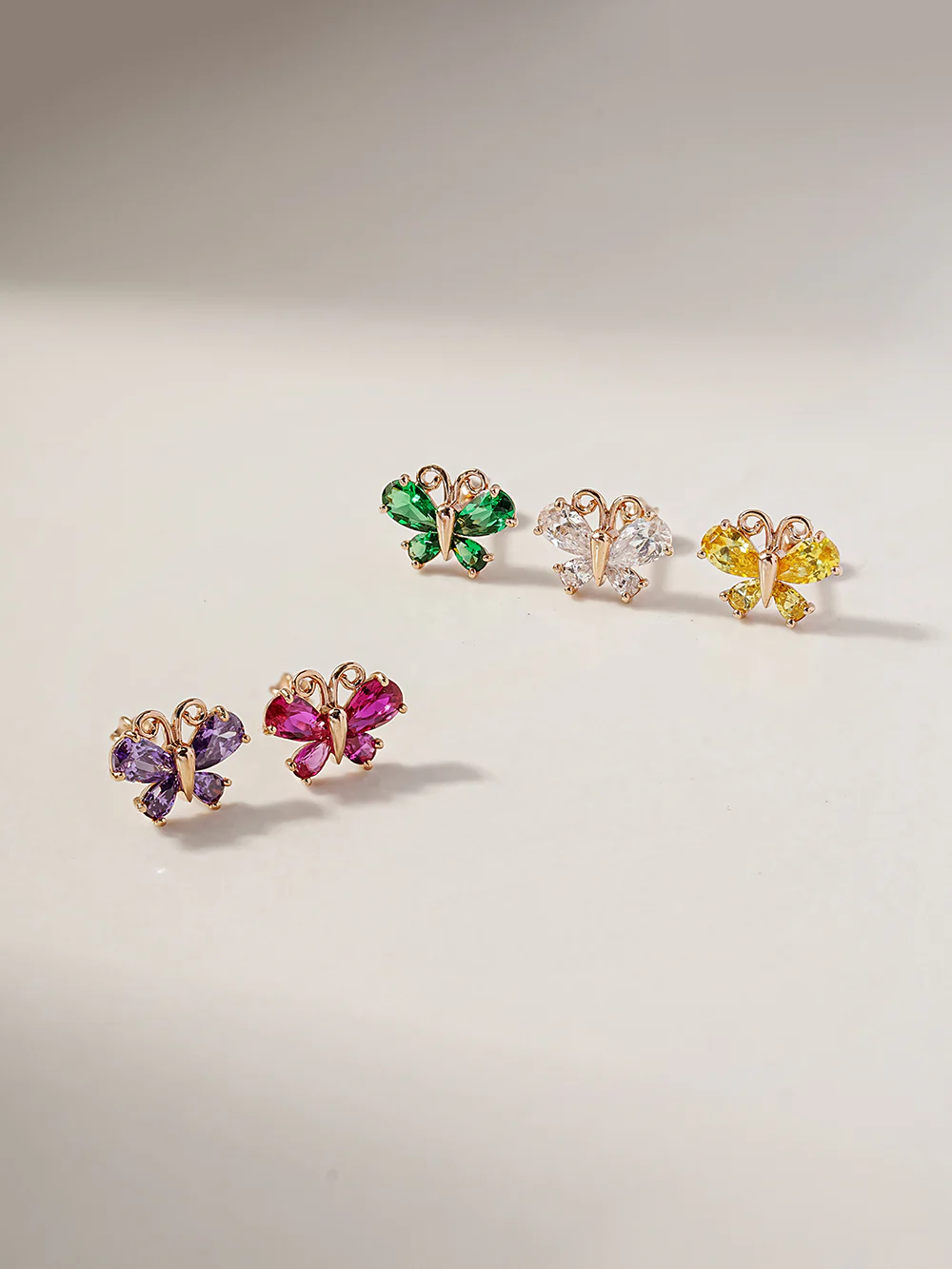 14K Gold Color Cubic Butterfly Cartilage Earring 18G16G - Image 6