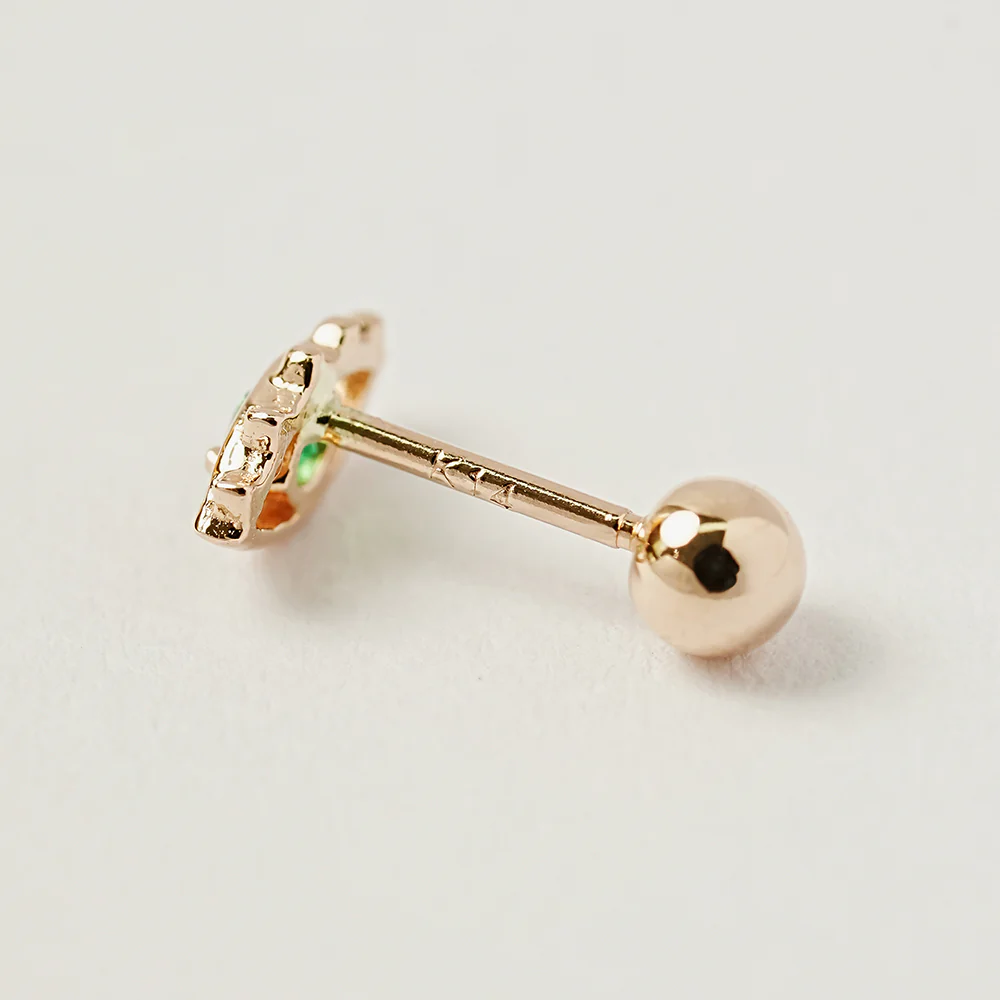 14K Gold Color Cubic Evil Eye Cartilage Earring 20G18G16G - Image 17