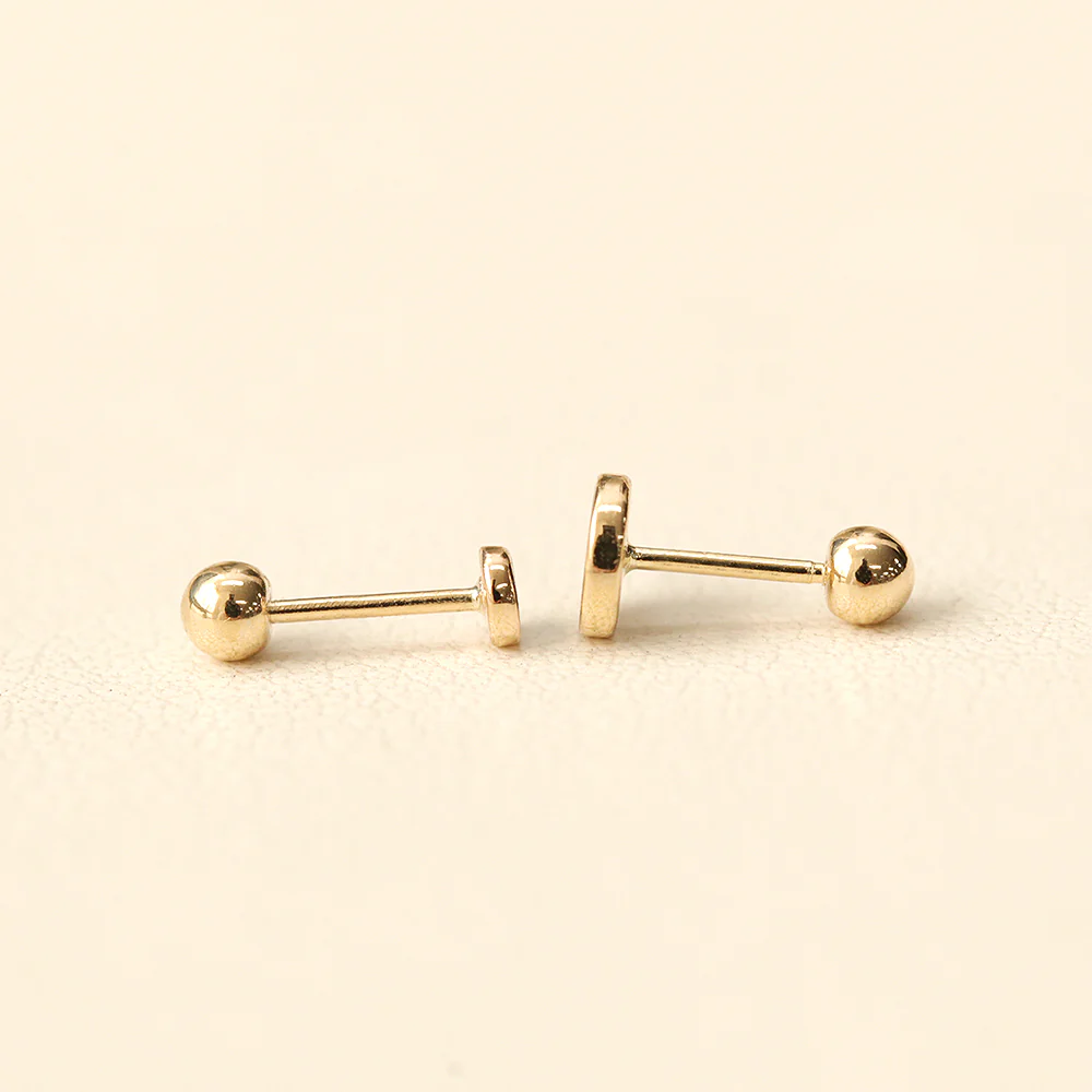 14K Gold Enamel Round Cartilage Earring 20G18G16G - Image 8