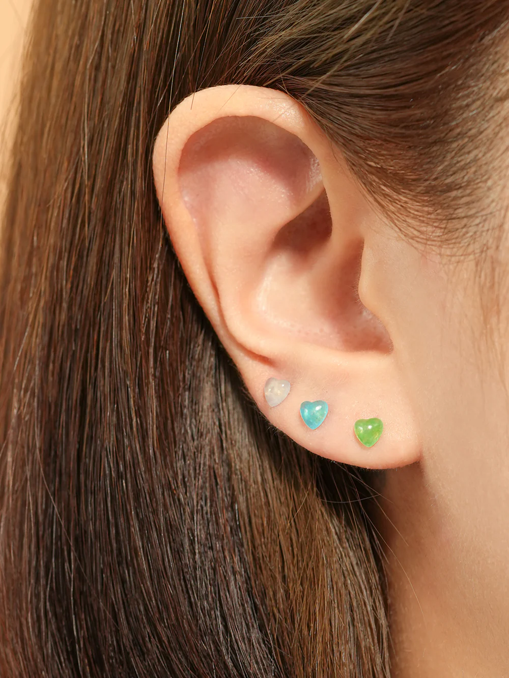 14K Gold Color Heart Candy Cartilage Earring 20G - Image 10