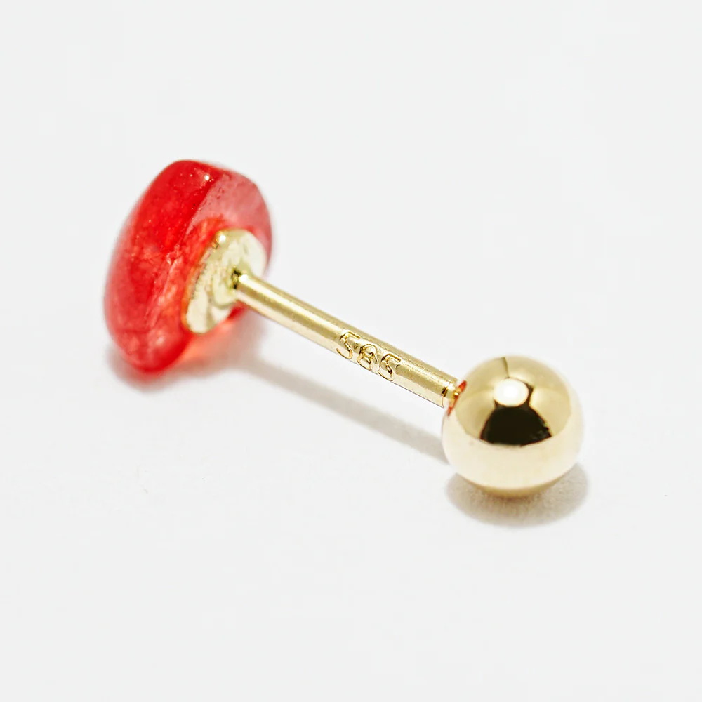 14K Gold Color Heart Candy Cartilage Earring 20G - Image 25