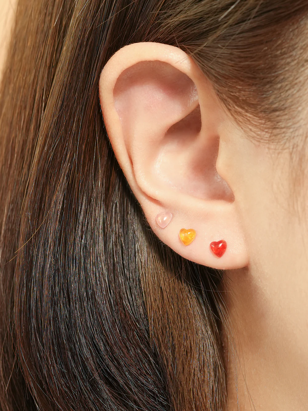 14K Gold Color Heart Candy Cartilage Earring 20G - Image 8