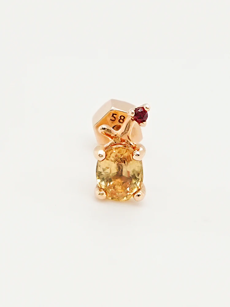 14K Gold Color Sapphire Fruits Cartilage Earring 18G - Image 11