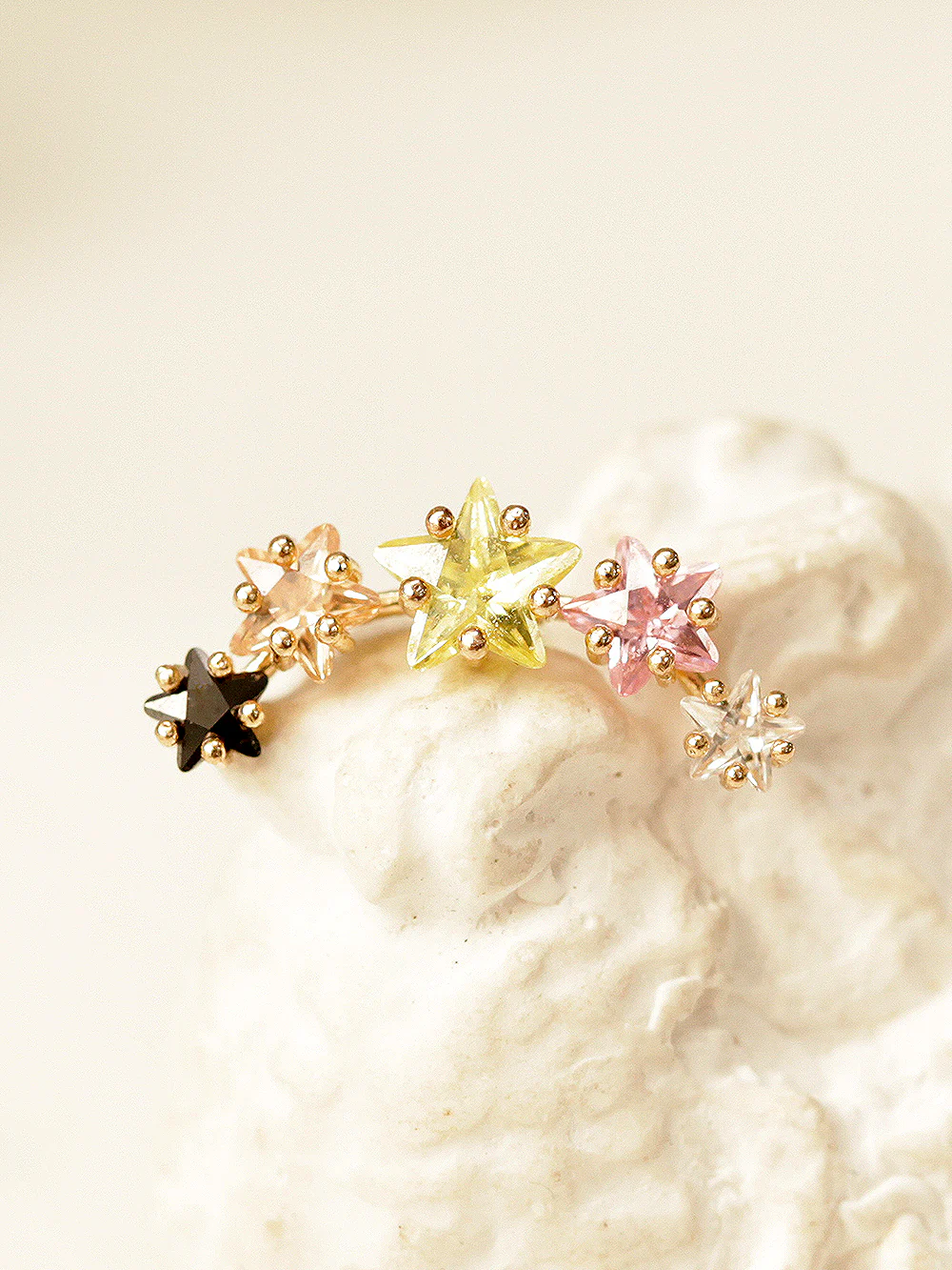 14K Gold Colorful Constellation Cartilage Piercing Earring 20G18G16G - Image 4