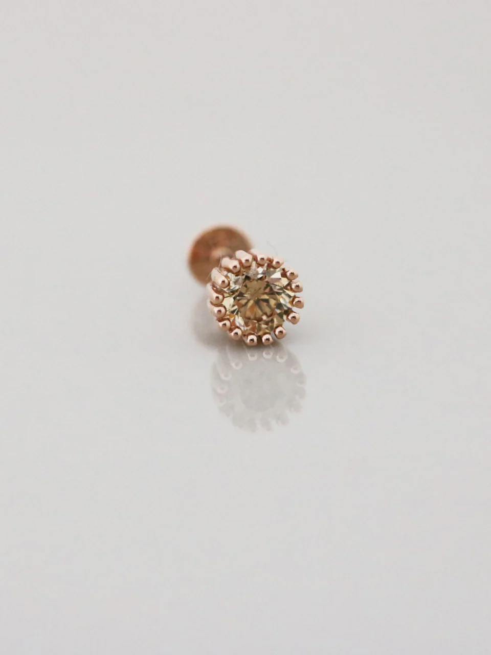 14K Gold Colorful Cubic Labret Piercing 18G16G - Image 7