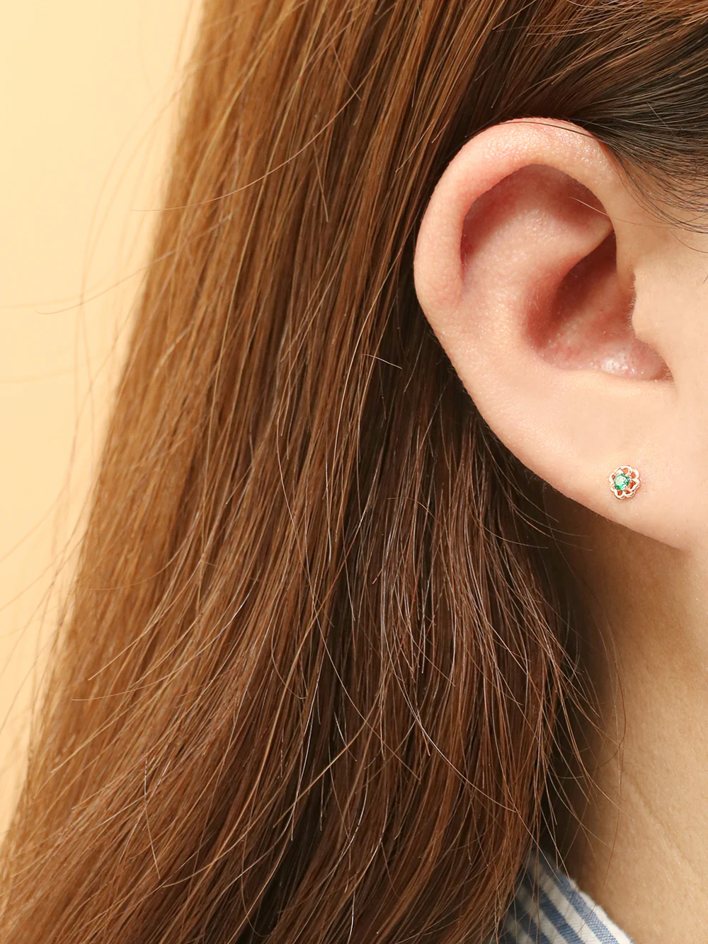 14K Gold Colorful Cubic Rose-mos Cartilage Earring 20G18G16G - Image 16