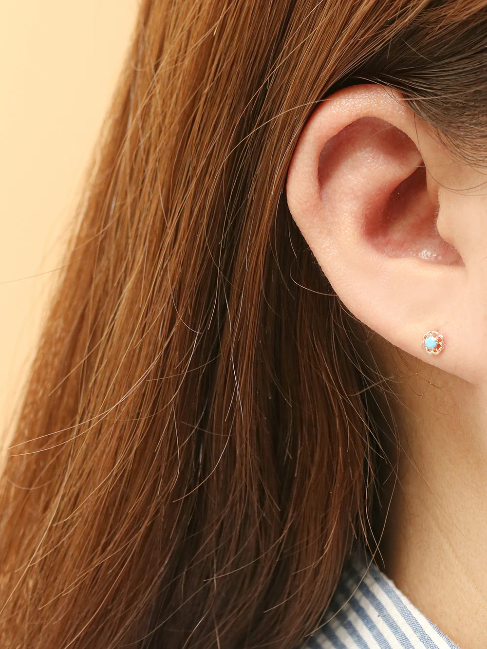 14K Gold Colorful Cubic Rose-mos Cartilage Earring 20G18G16G - Image 8
