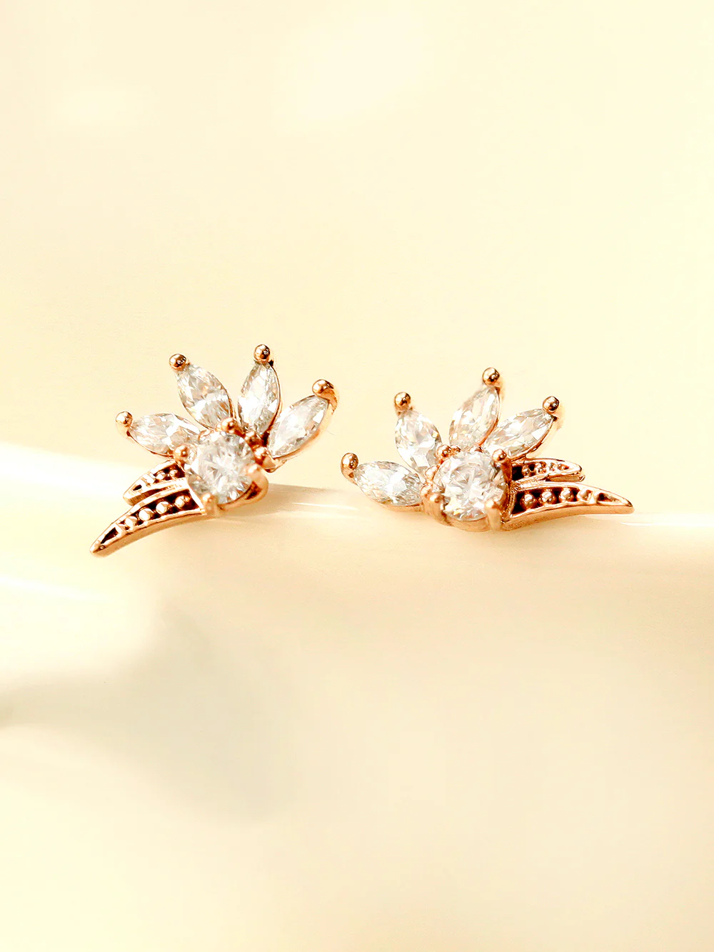 14K Gold Colorful CZ Feather Cartilage Earring 18G16G - Image 13
