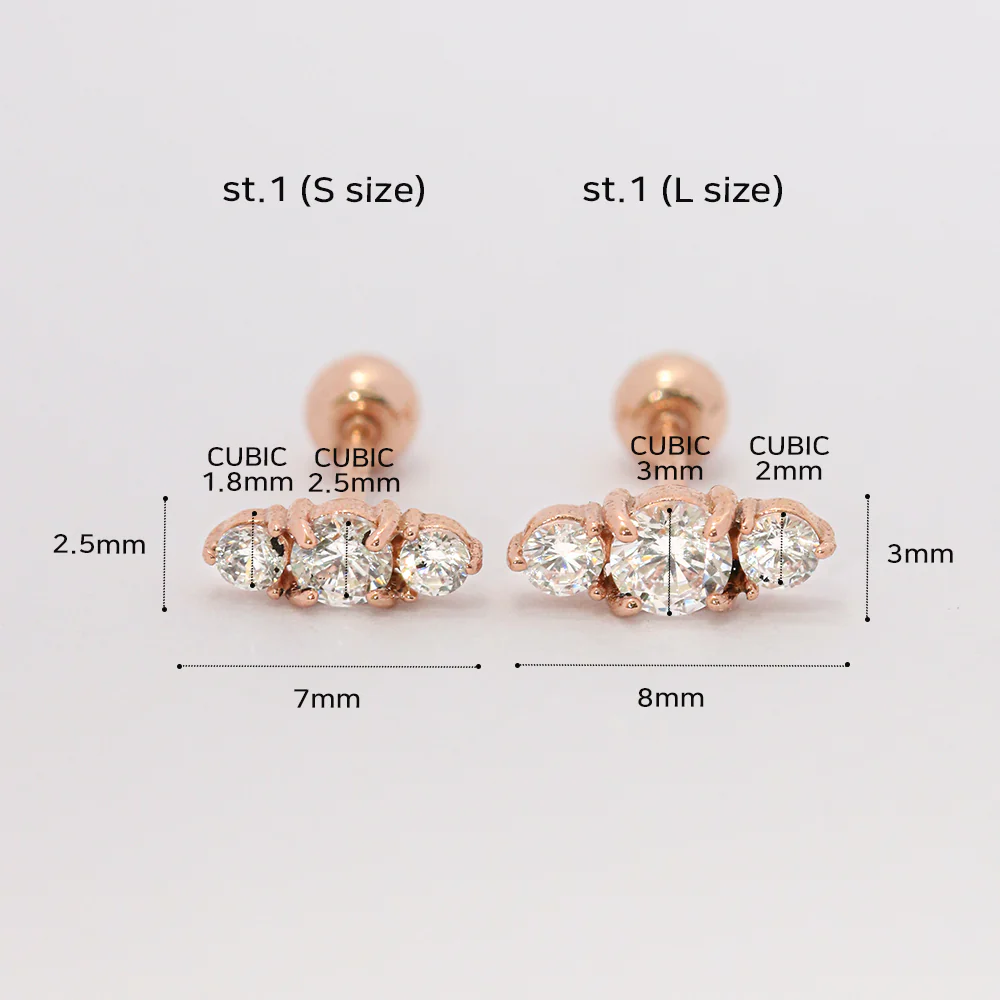 14K Gold Colorful Planet Cartilage Earring 20G18G16G - Image 21