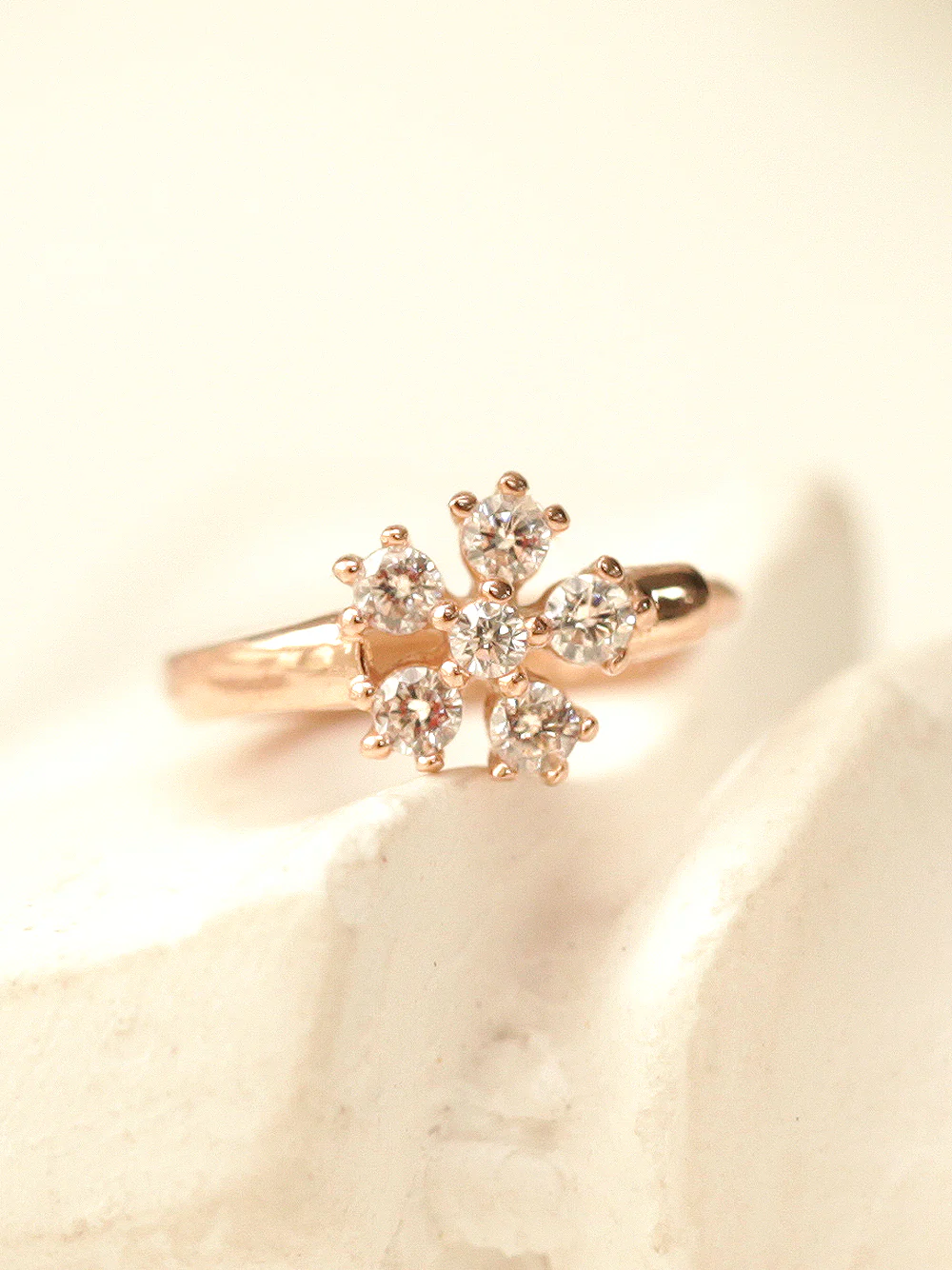 14K Gold Cosmos Cubic Hoop Earring - Image 4