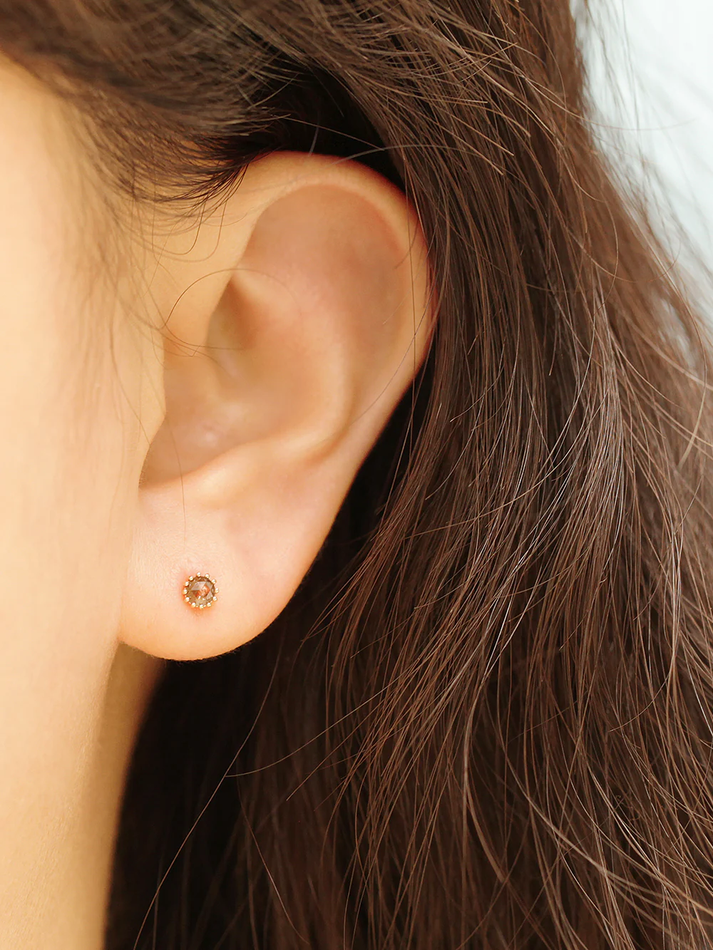 14K Gold Crown Stone Internally Threaded Labret Piercing 18G16G - Image 5