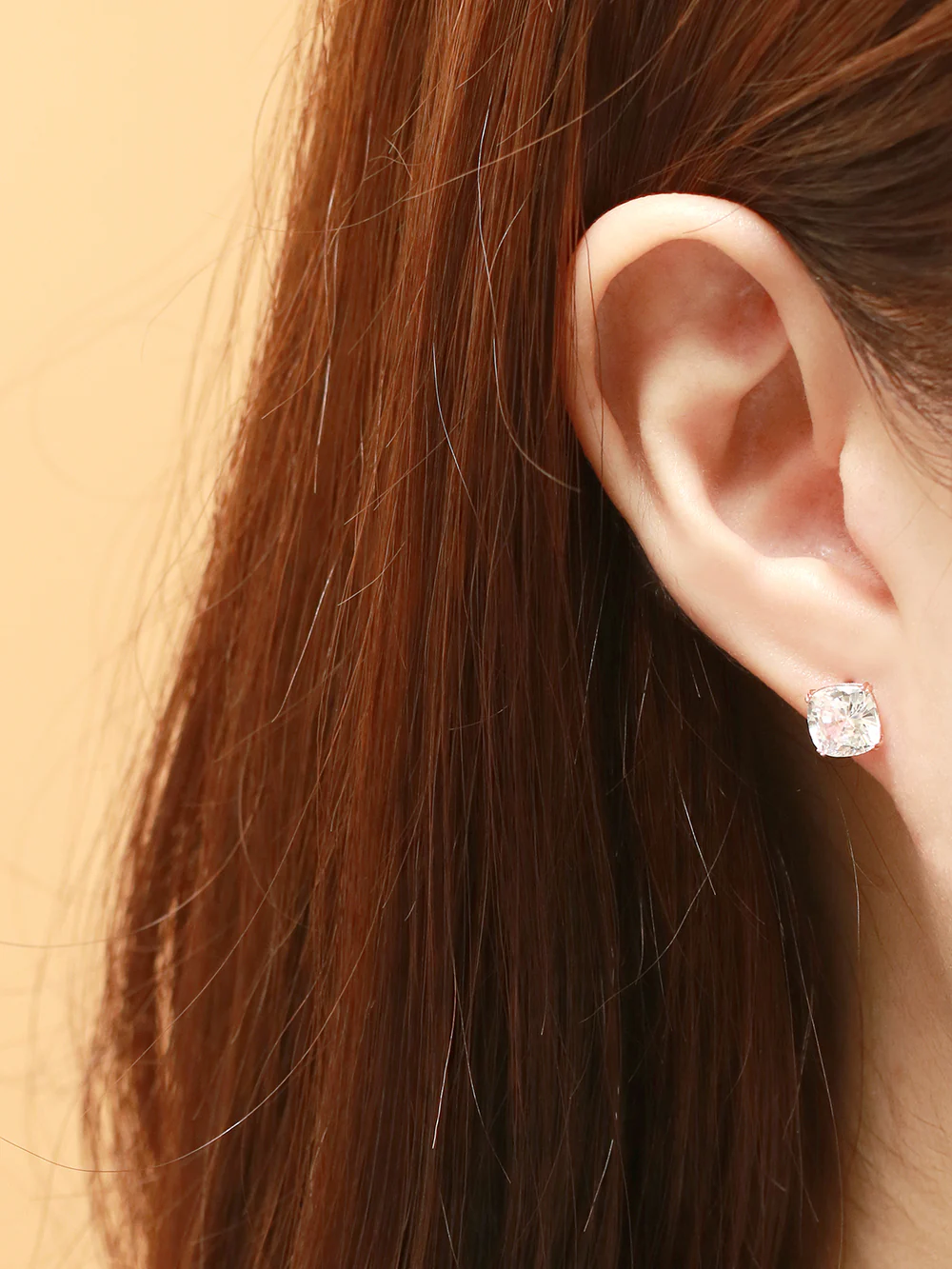 14K Gold Crystal Square Cartilage Earring 20G18G16G - Image 8