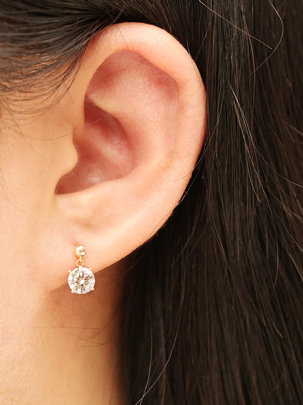 14K Gold Cubic Ball Drop Cartilage Piercing Earring 20G18G16G - Image 3