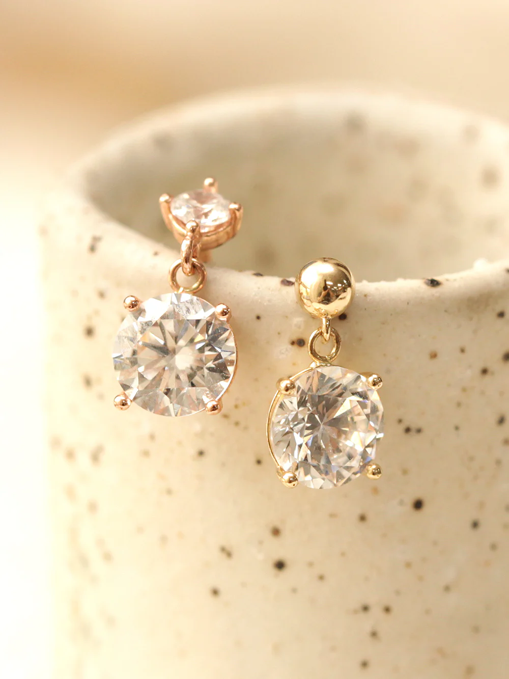 14K Gold Cubic Ball Drop Cartilage Piercing Earring 20G18G16G - Image 8