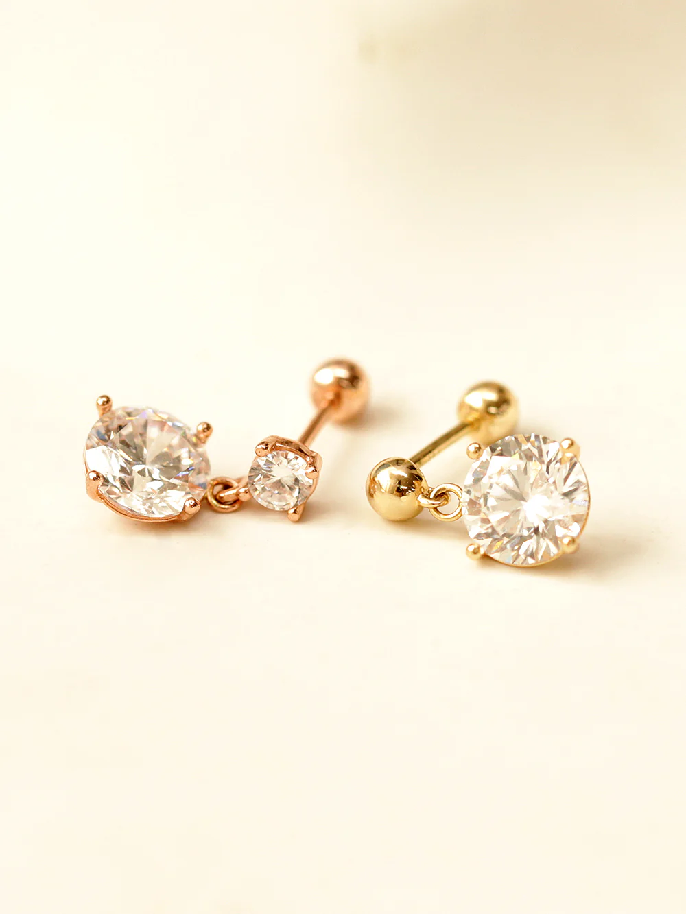 14K Gold Cubic Ball Drop Cartilage Piercing Earring 20G18G16G - Image 9